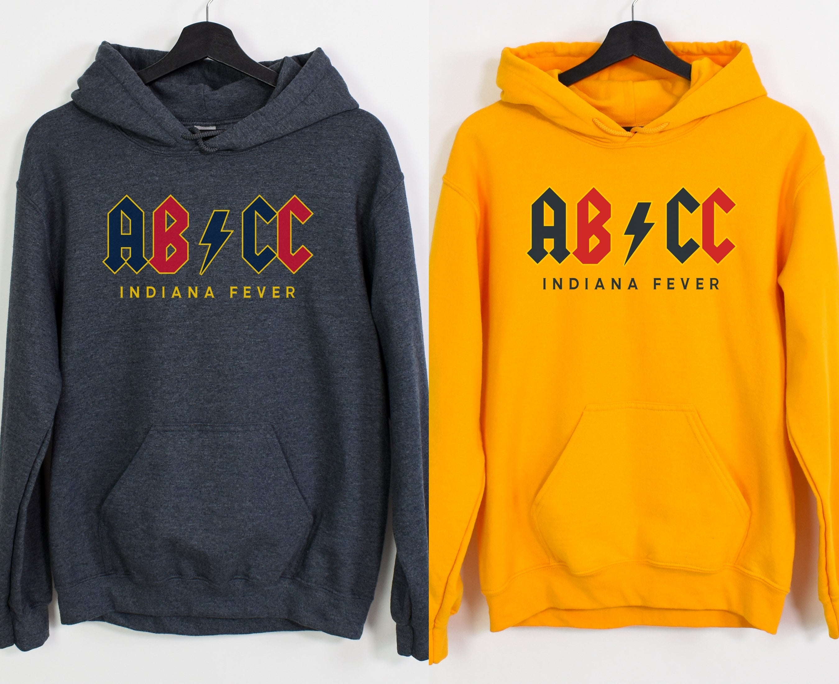 Dark Heather and Gold ABCC Indiana Fever hoodie