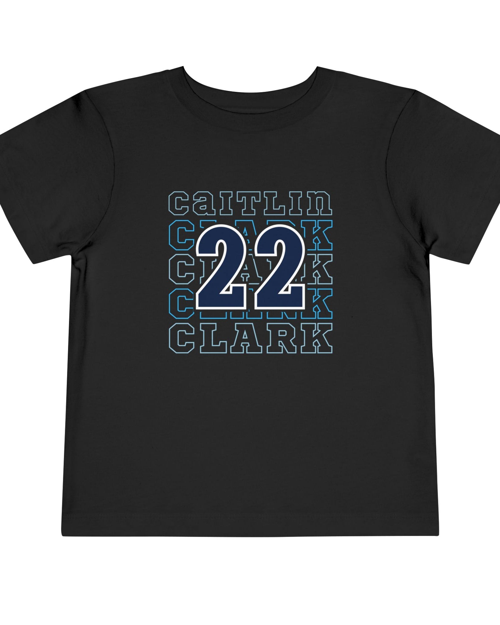 Black Caitlin Clark 22 Toddler Shirt