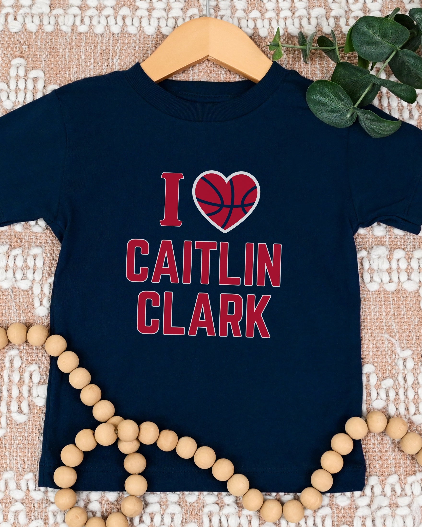 Navy I love Caitlin Clark kids tee