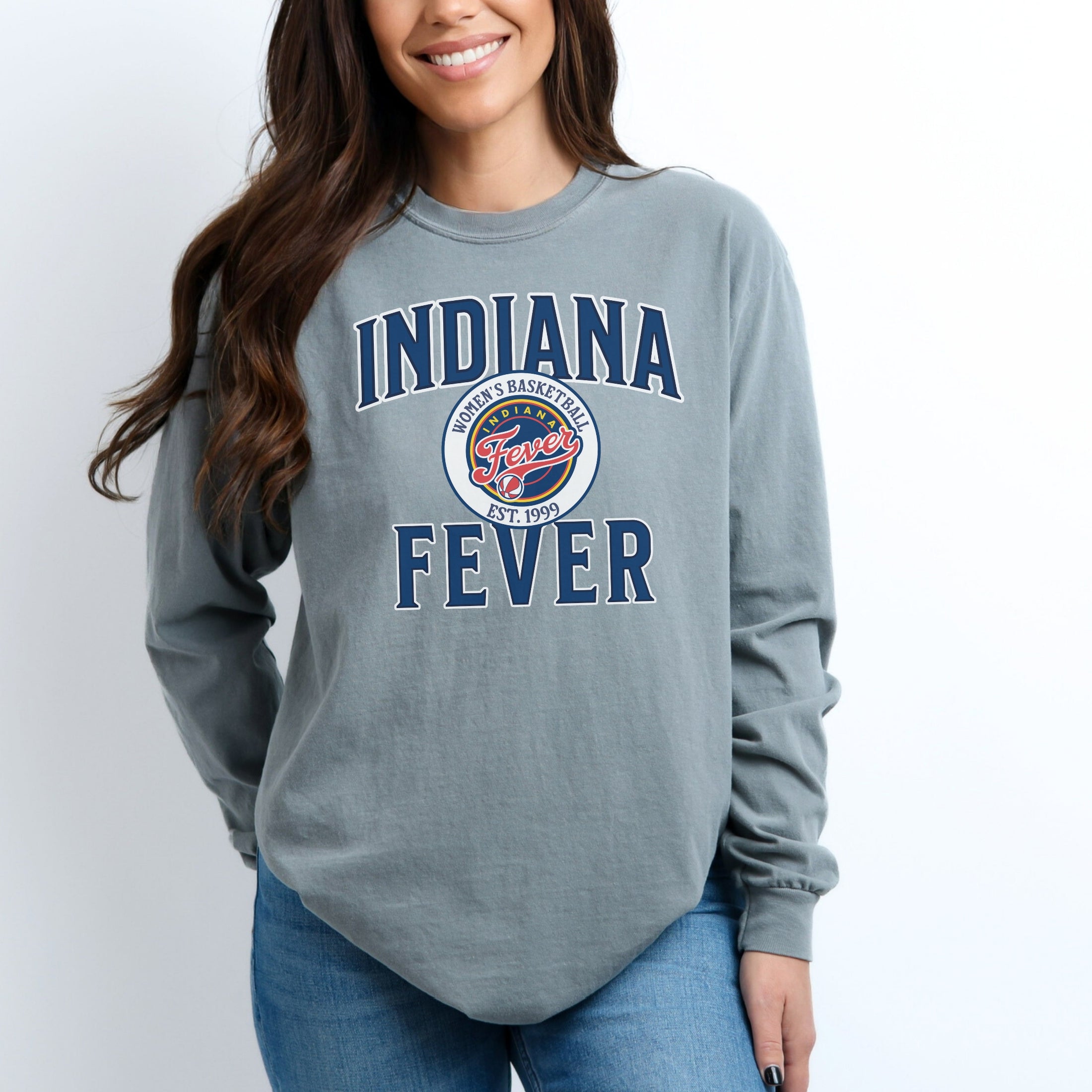 Indiana Fever Garment-dyed Long Sleeve T-Shirt