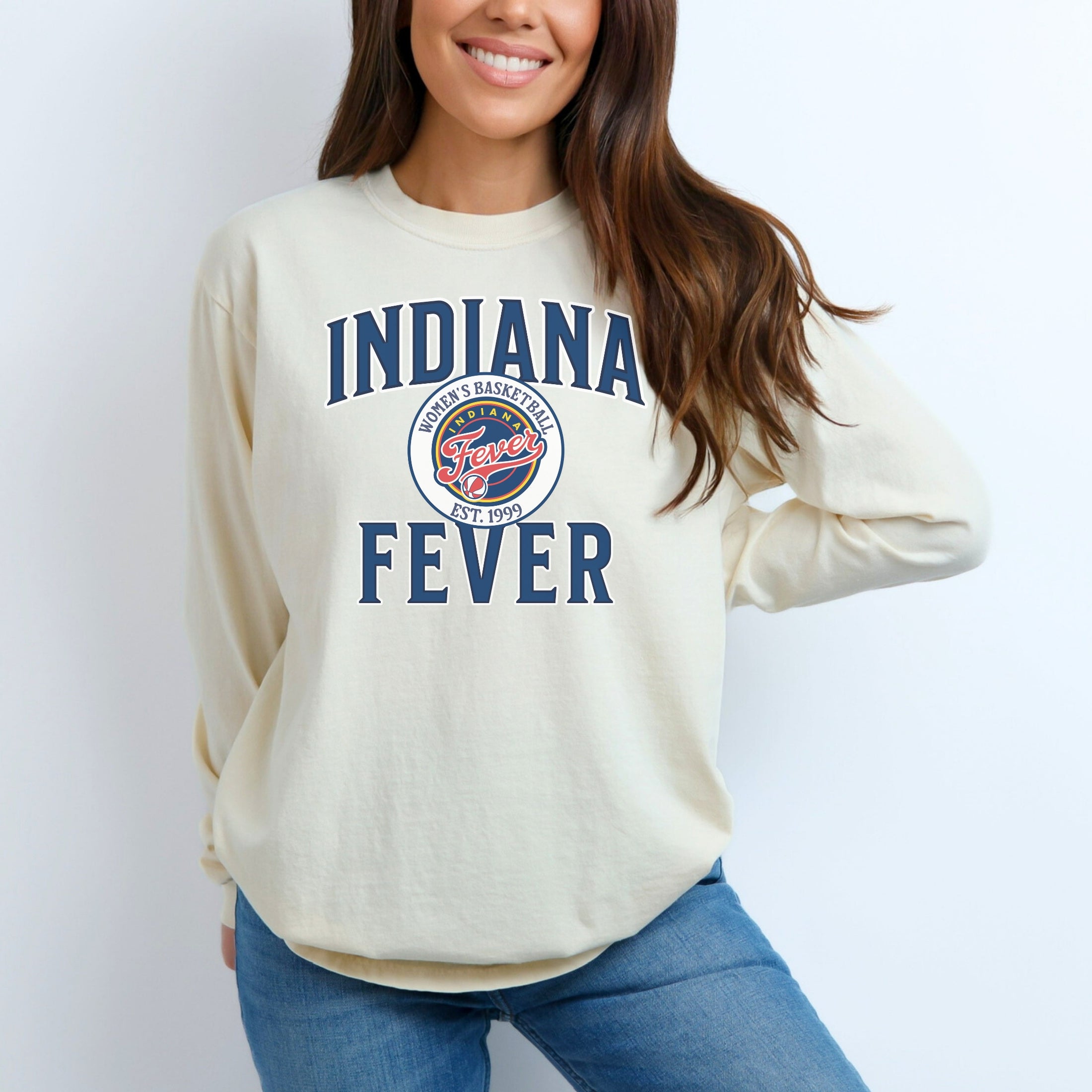 Indiana Fever Garment-dyed Long Sleeve T-Shirt