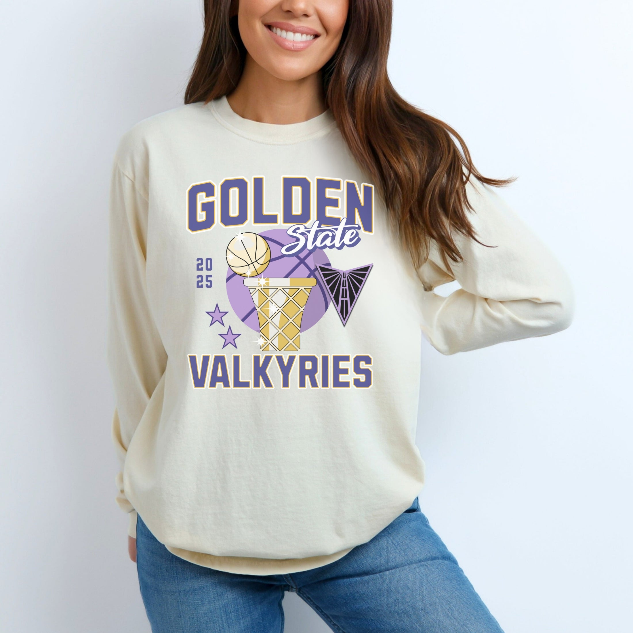 Golden State Valkyries Gold Edition Garment-dyed Long Sleeve T-Shirt