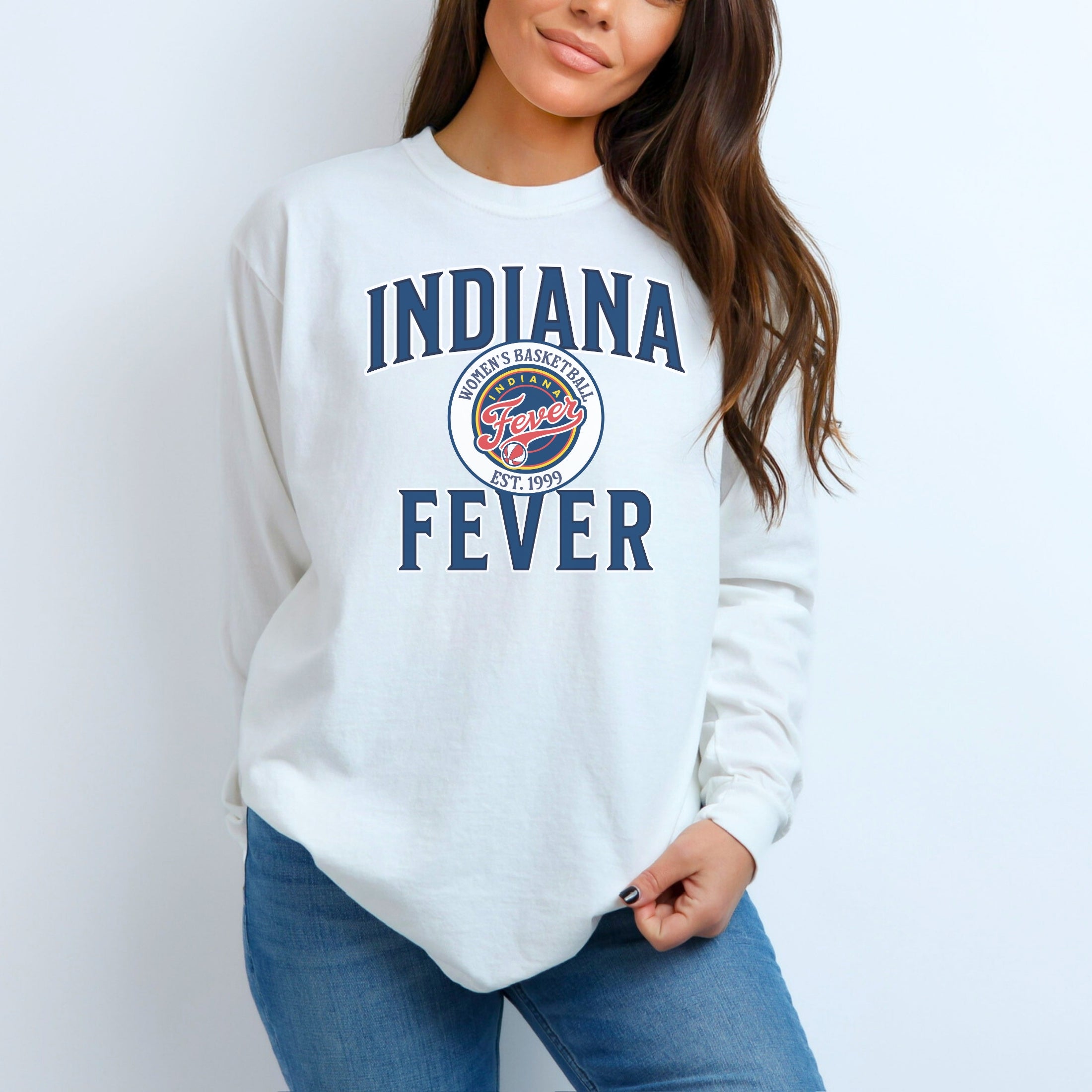 Indiana Fever Garment-dyed Long Sleeve T-Shirt