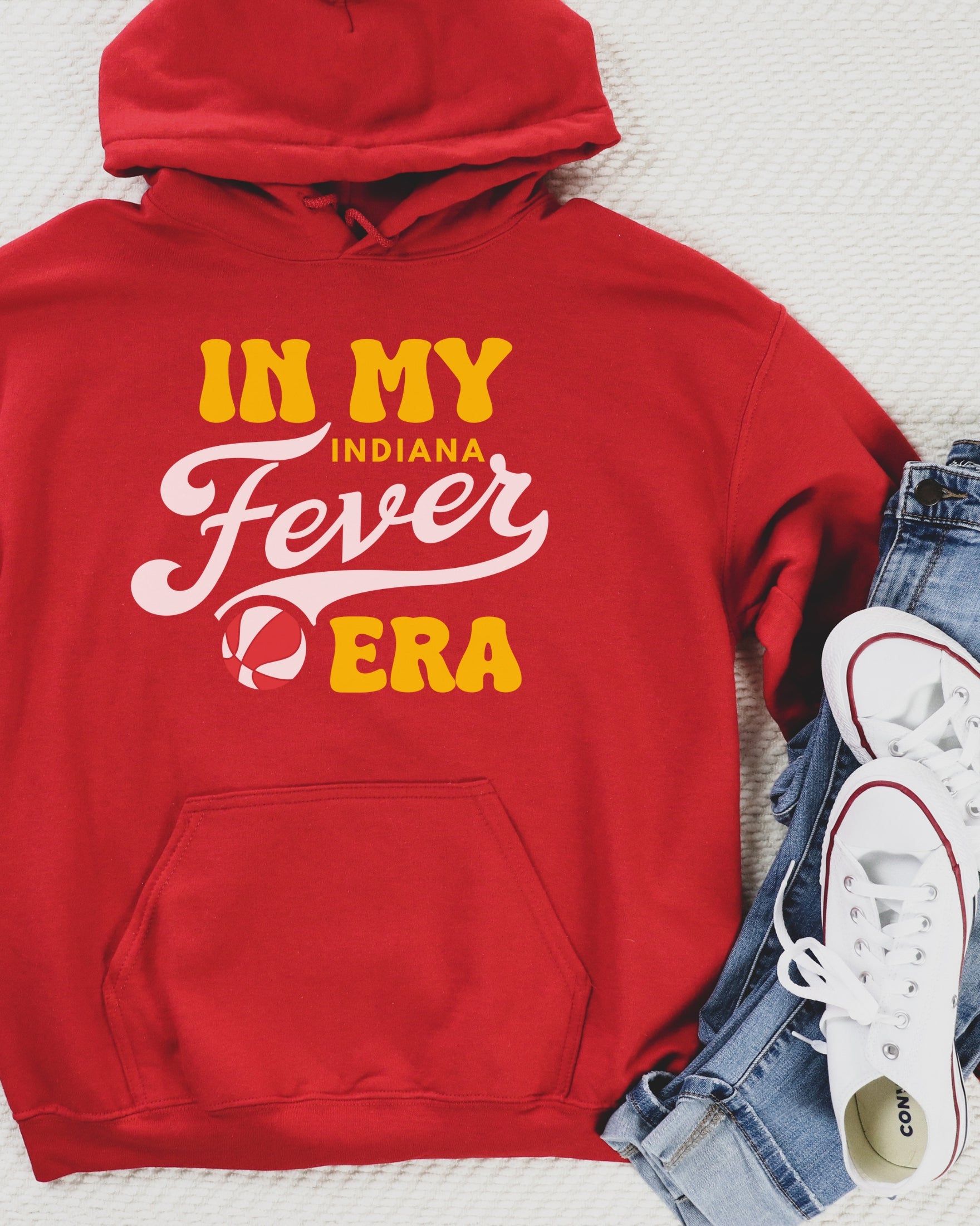 Red in my Fever era hoodie