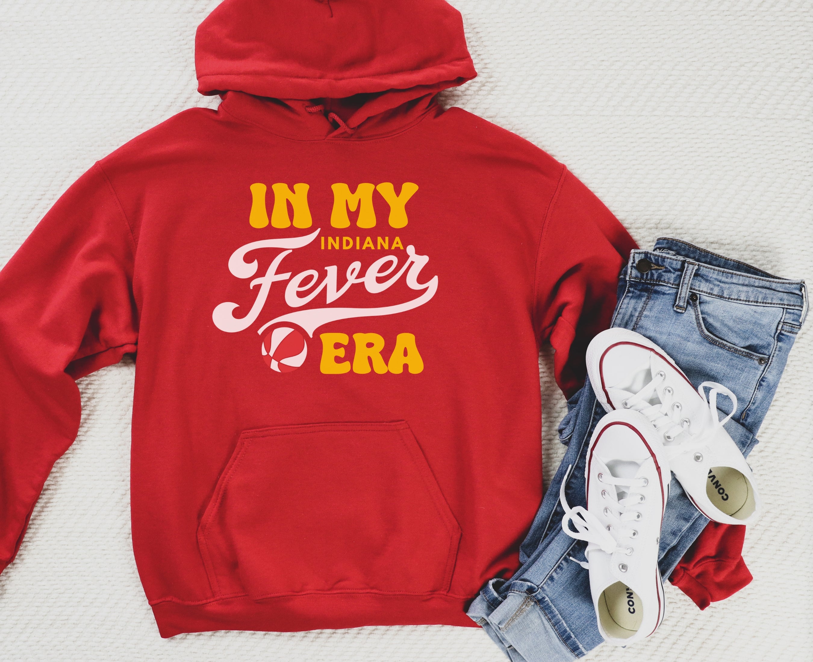Red in my Fever era hoodie