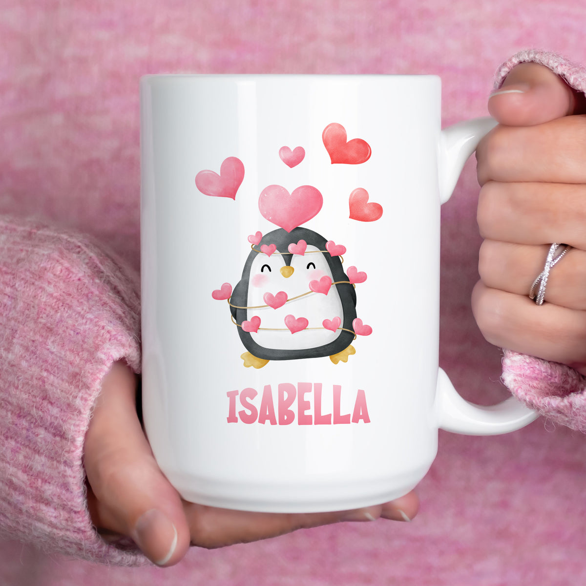Personalized Name Penguin Mug