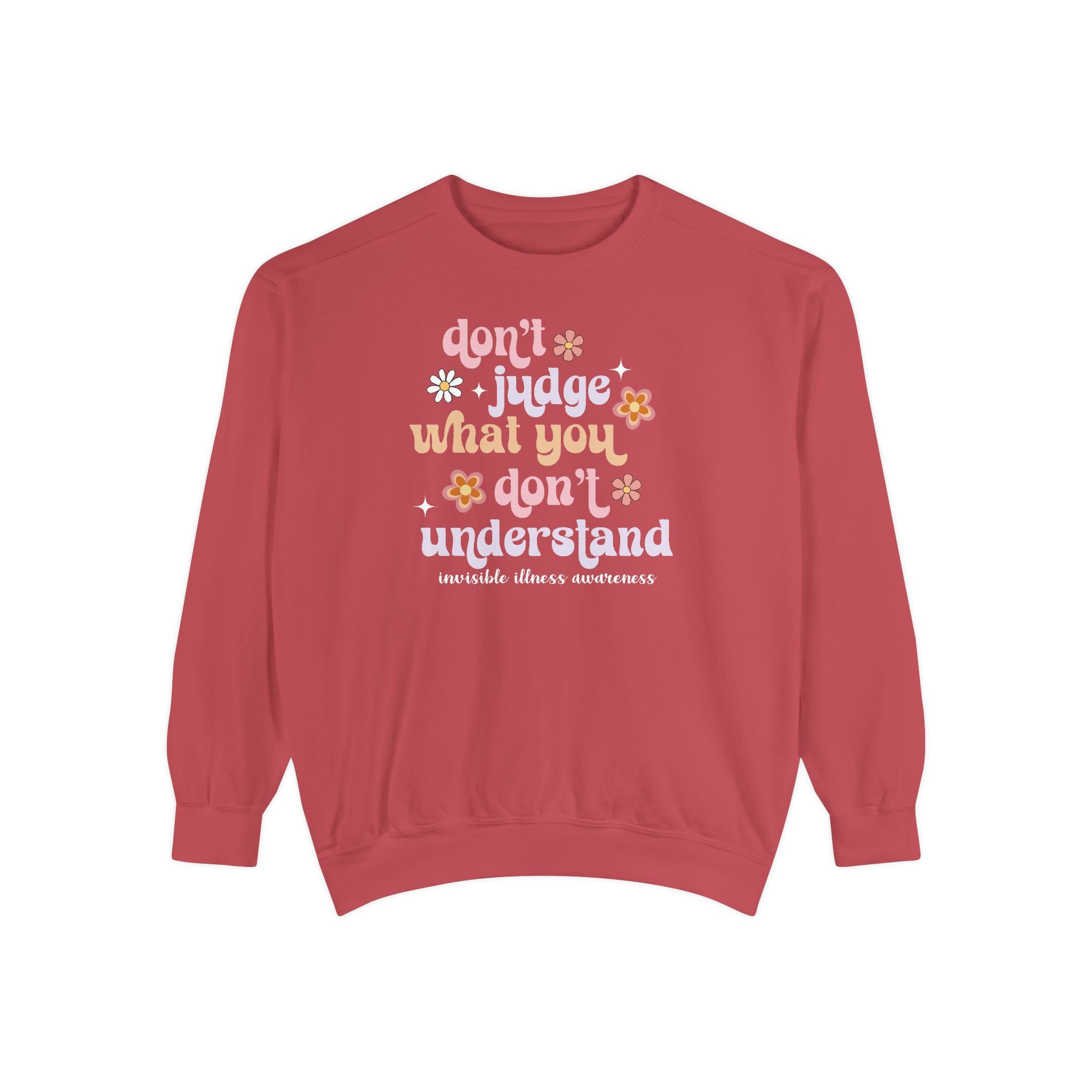 Crimson invisible illness awareness Comfort Colors sweatshirt