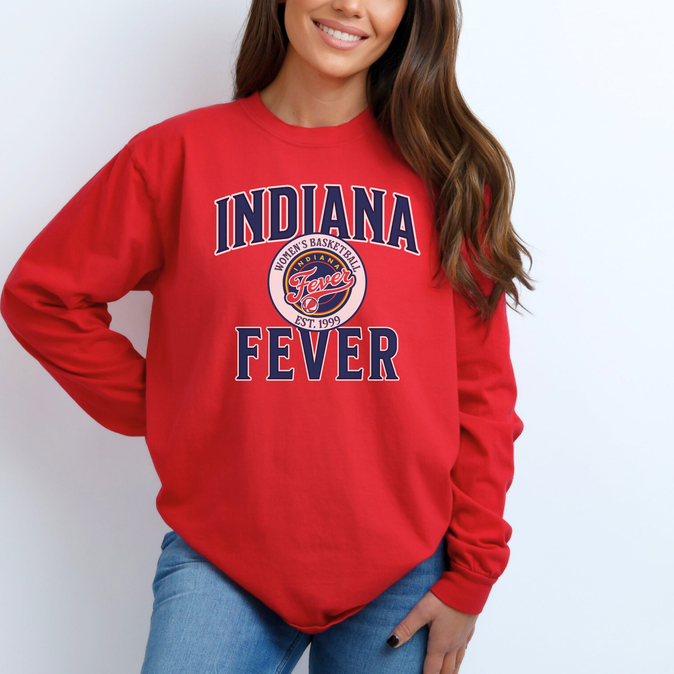 Indiana Fever Garment-dyed Long Sleeve T-Shirt