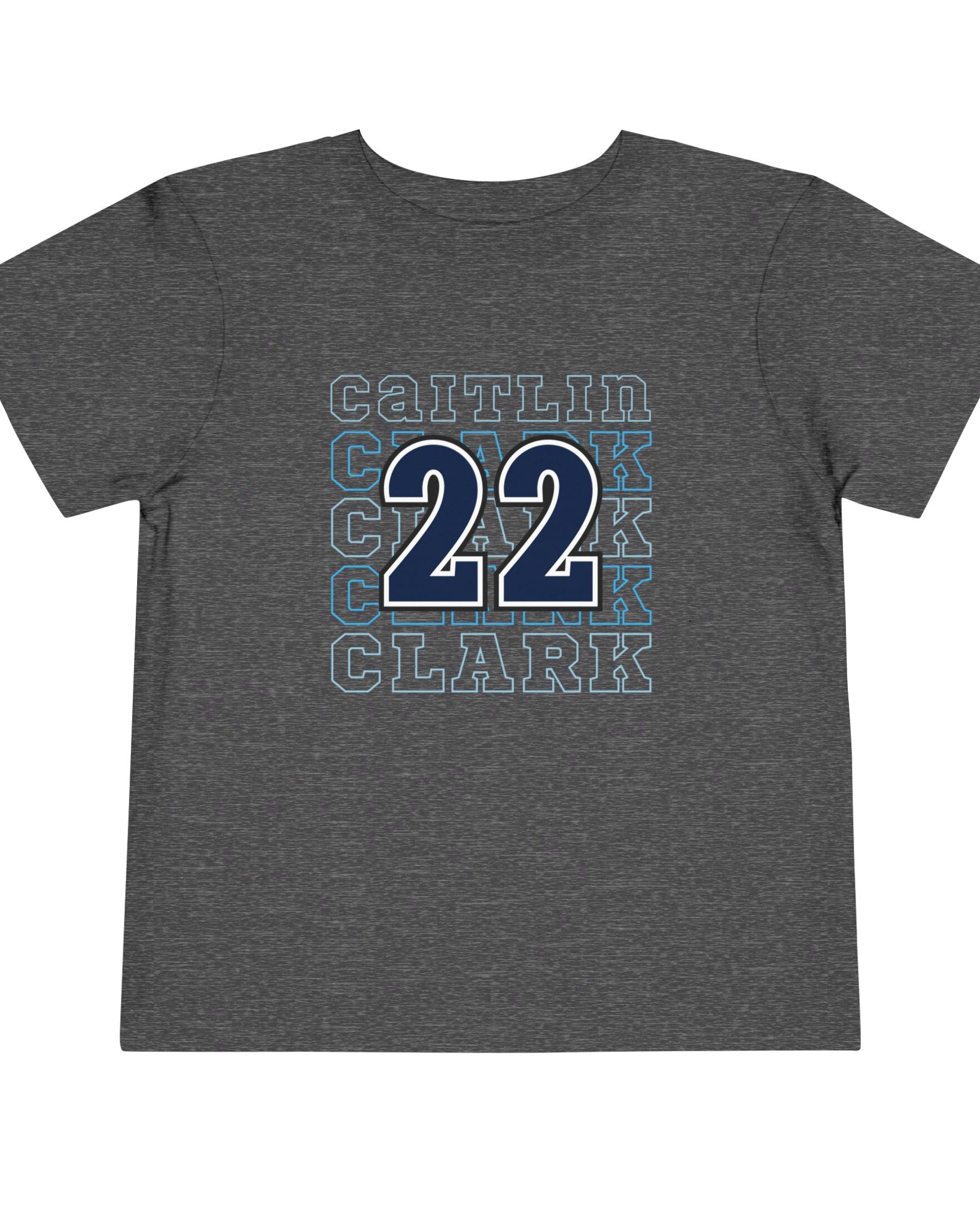 Dark heather grey Caitlin Clark 22 Toddler Shirt