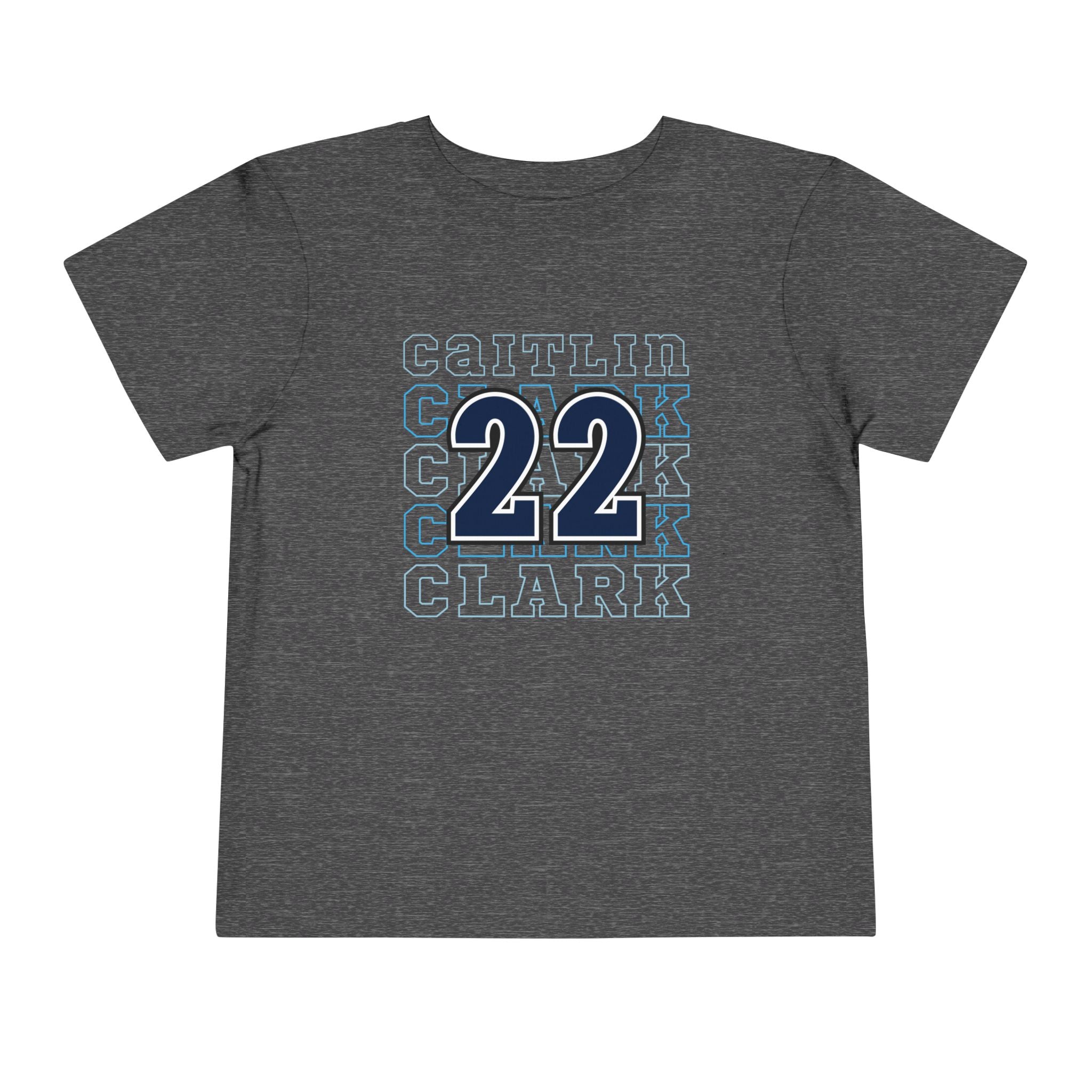 Dark heather grey Caitlin Clark 22 Toddler Shirt