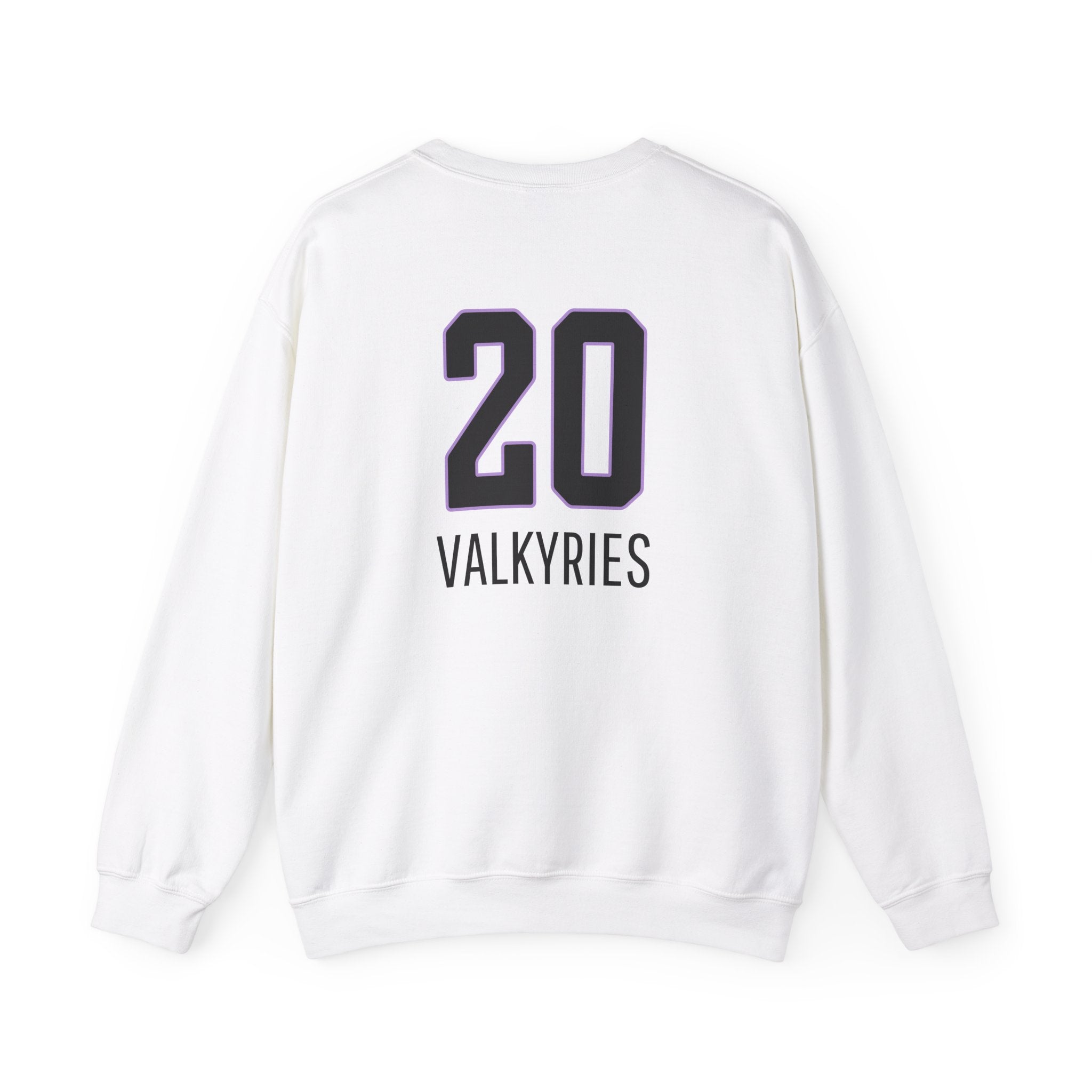Back of Caitlin Clark Kate Martin sweatshirt in white