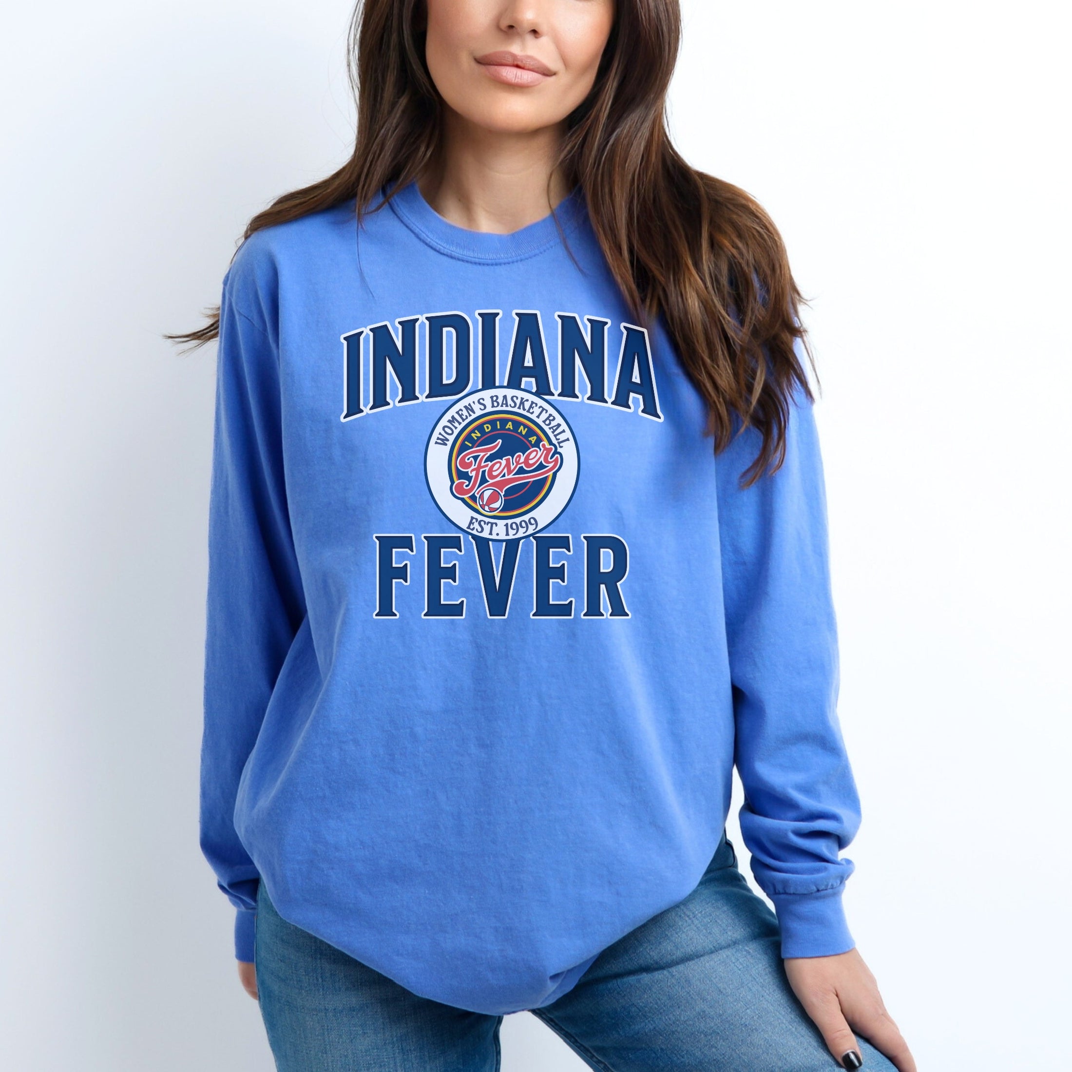 Indiana Fever Garment-dyed Long Sleeve T-Shirt