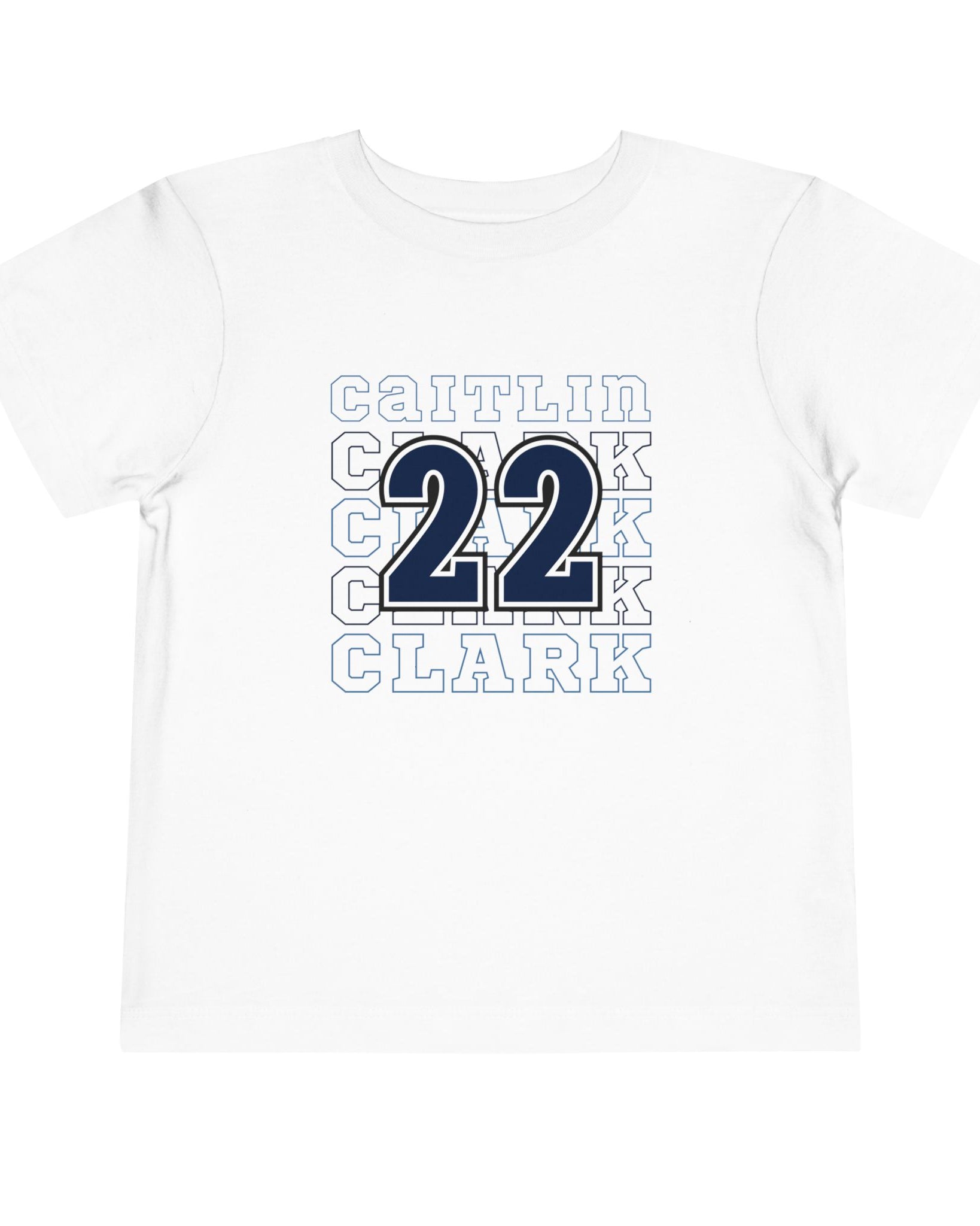 White Caitlin Clark 22 Toddler Shirt