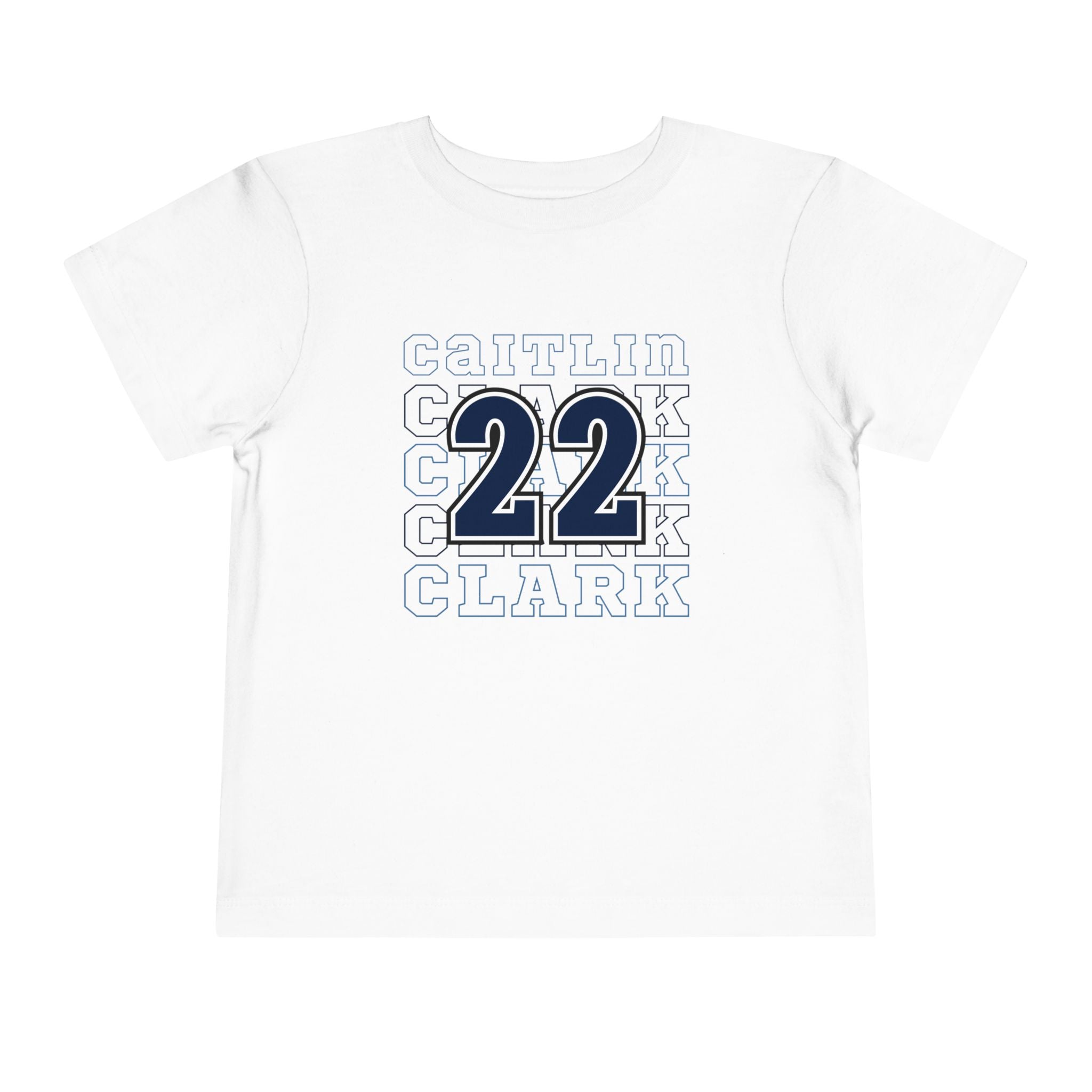 White Caitlin Clark 22 Toddler Shirt