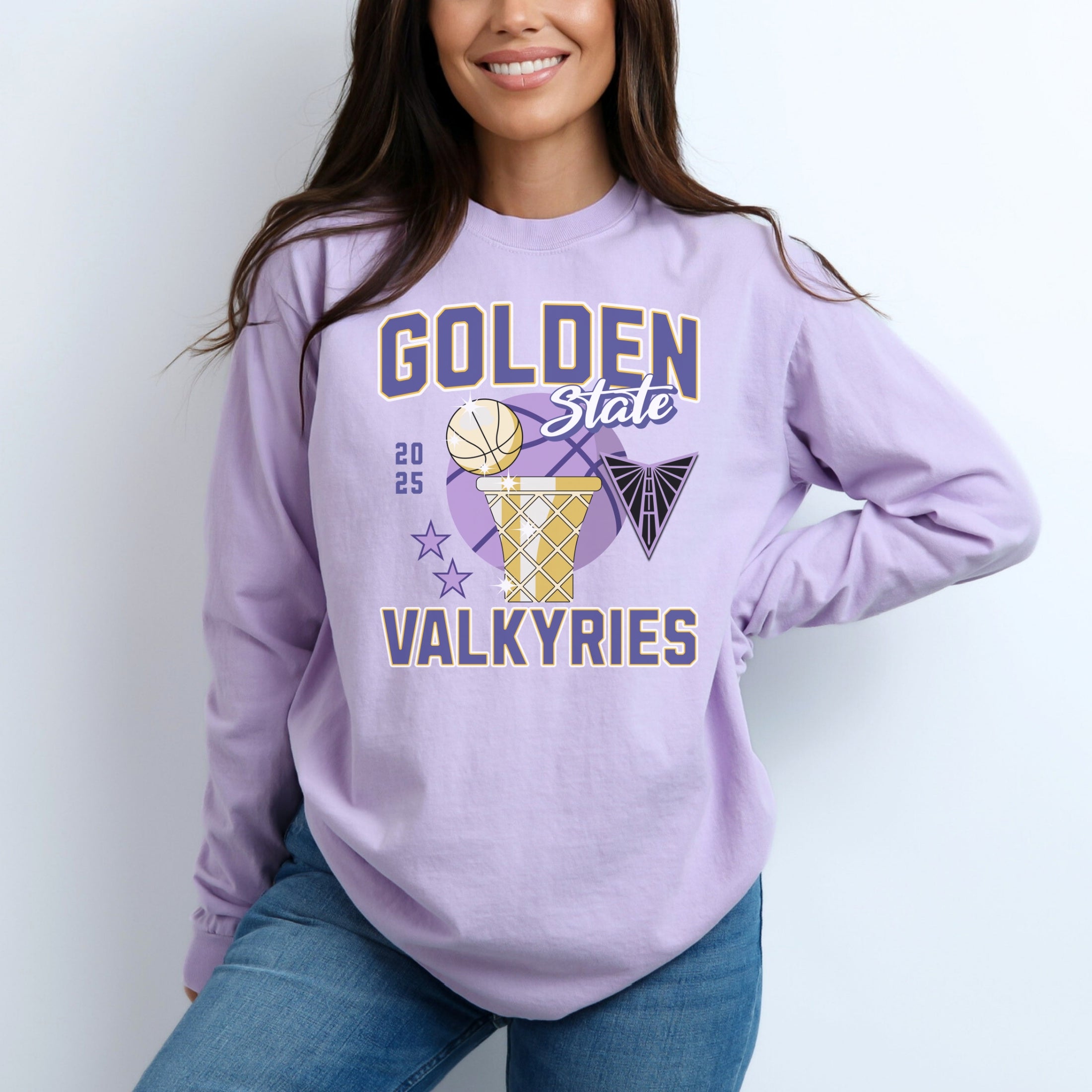 Golden State Valkyries Gold Edition Garment-dyed Long Sleeve T-Shirt