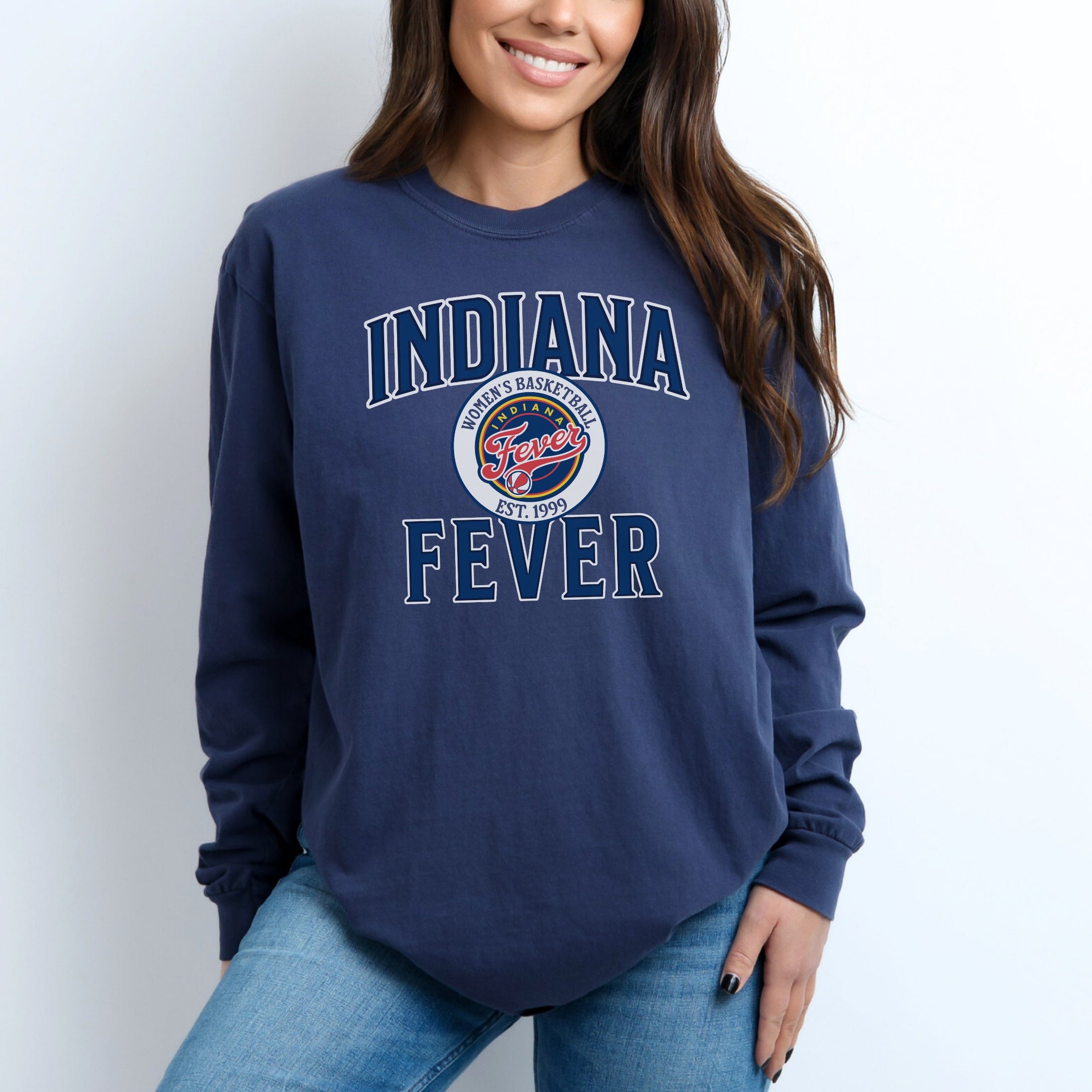 Indiana Fever Garment-dyed Long Sleeve T-Shirt