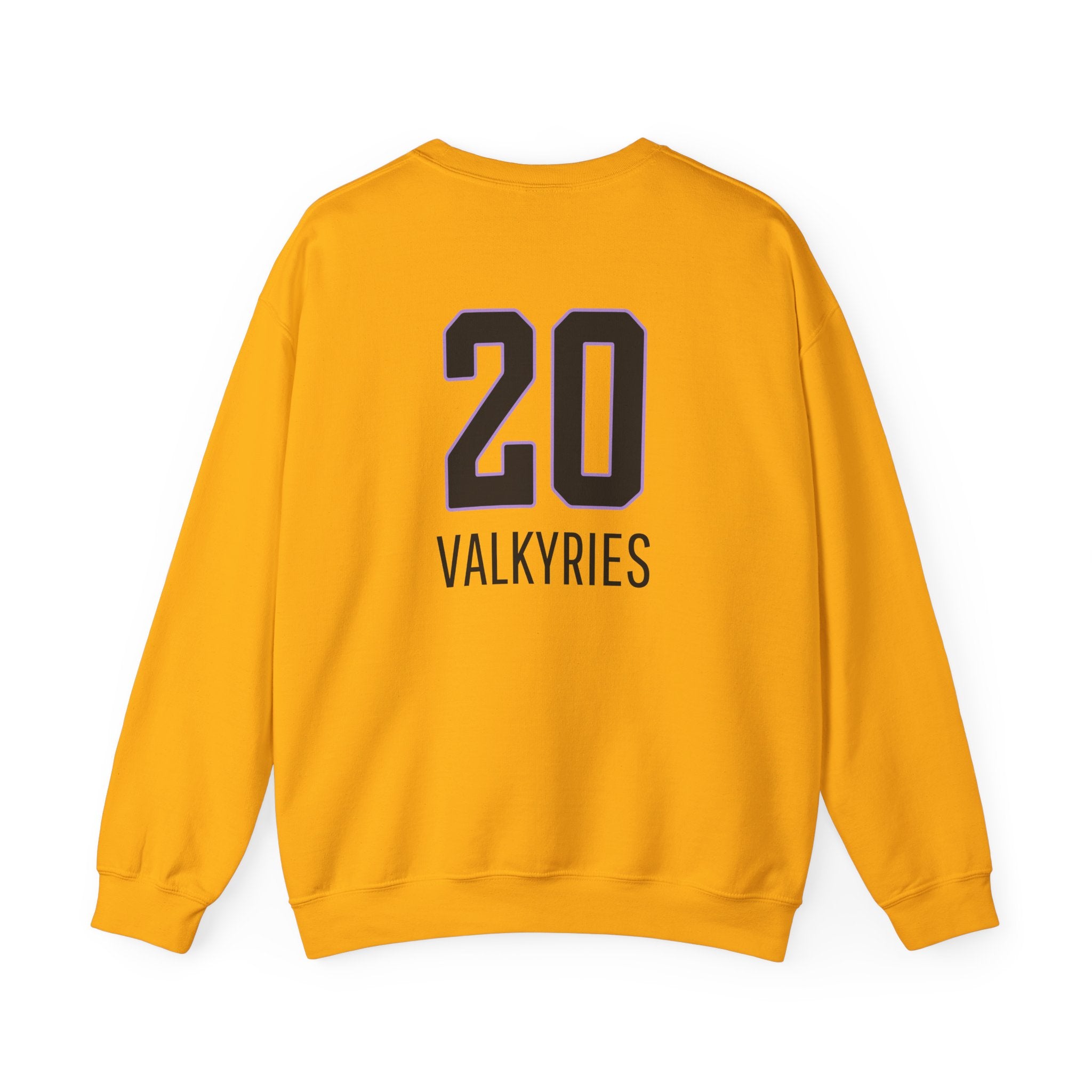 Back of Caitlin Clark Kate Martin sweatshirt in gold