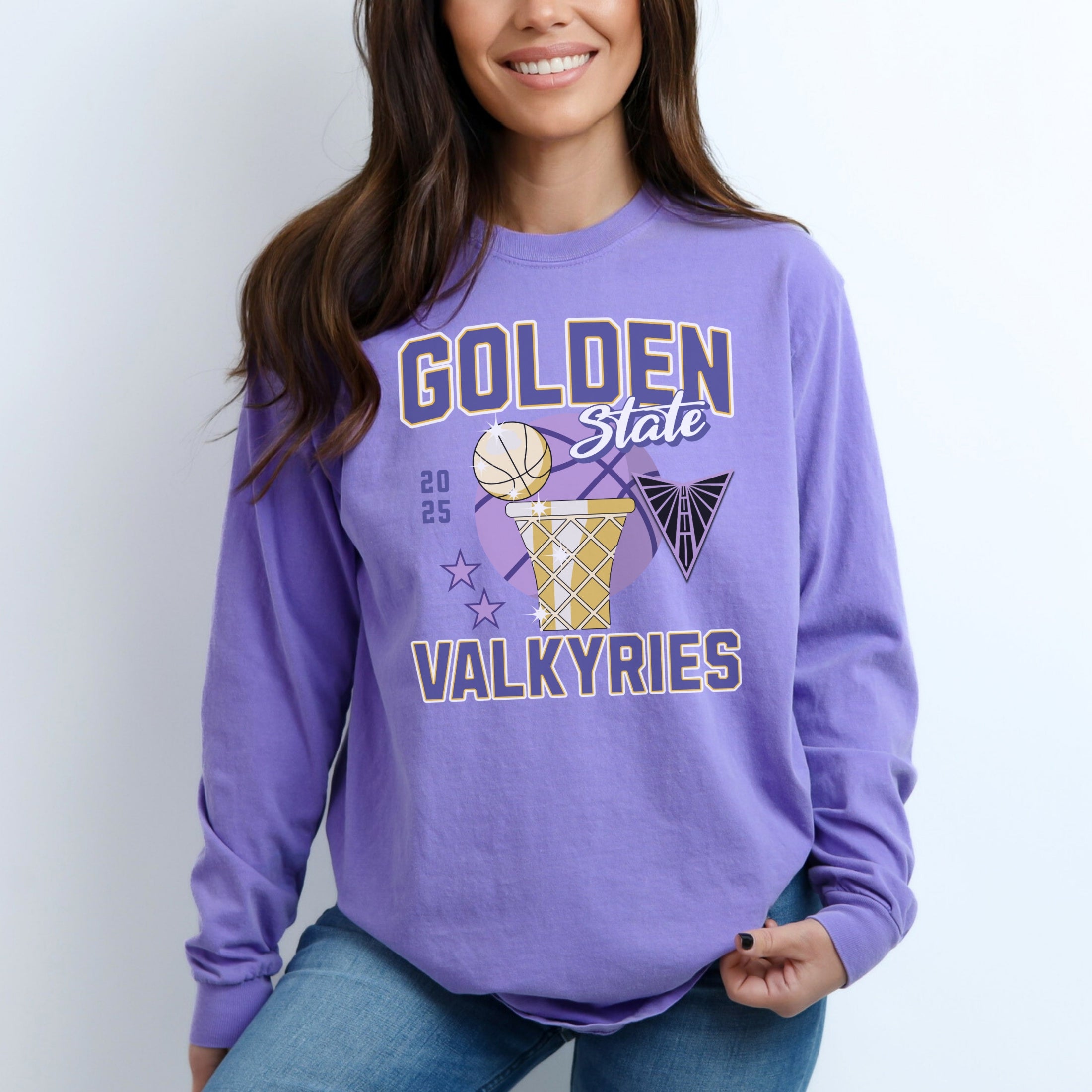 Golden State Valkyries Gold Edition Garment-dyed Long Sleeve T-Shirt