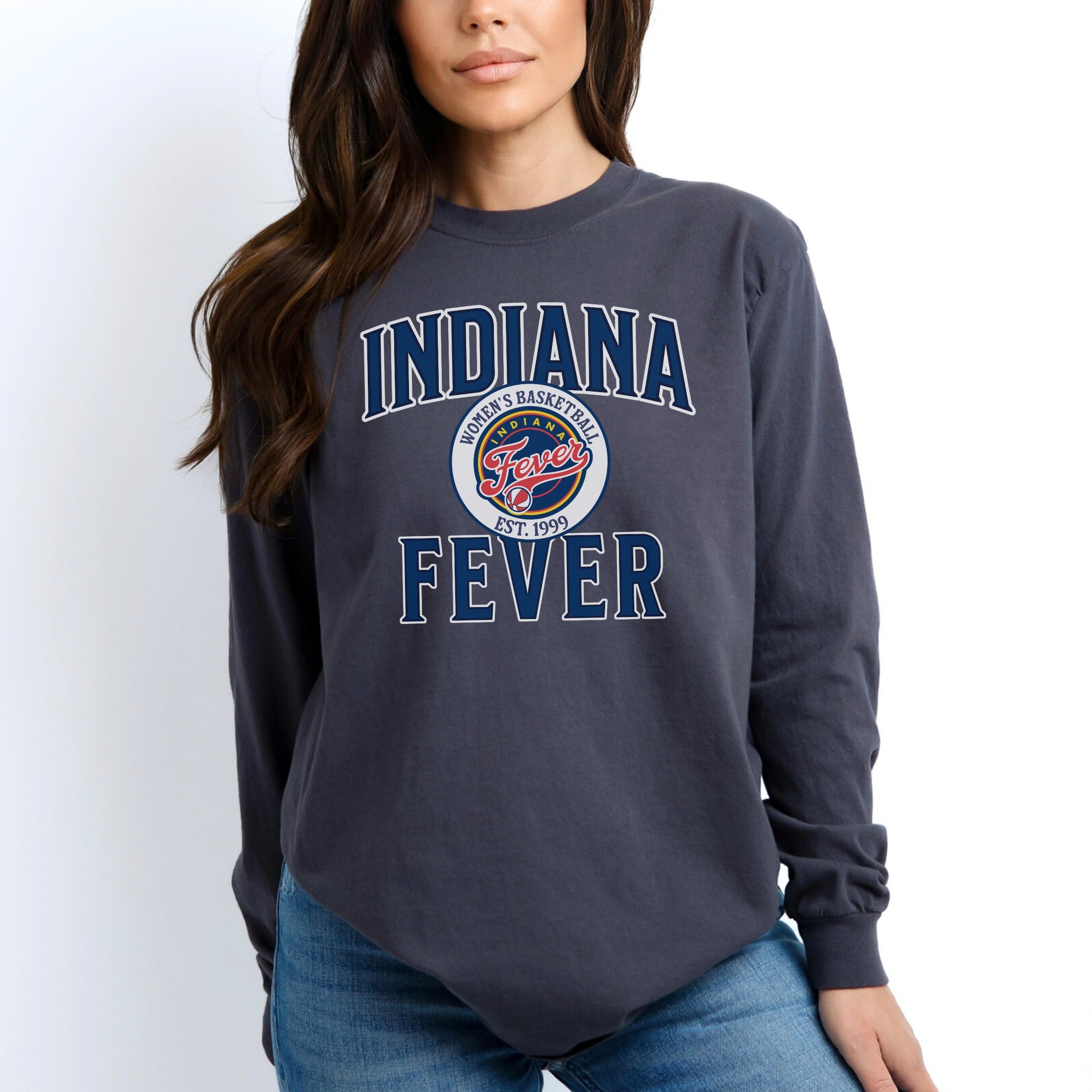 Indiana Fever Garment-dyed Long Sleeve T-Shirt
