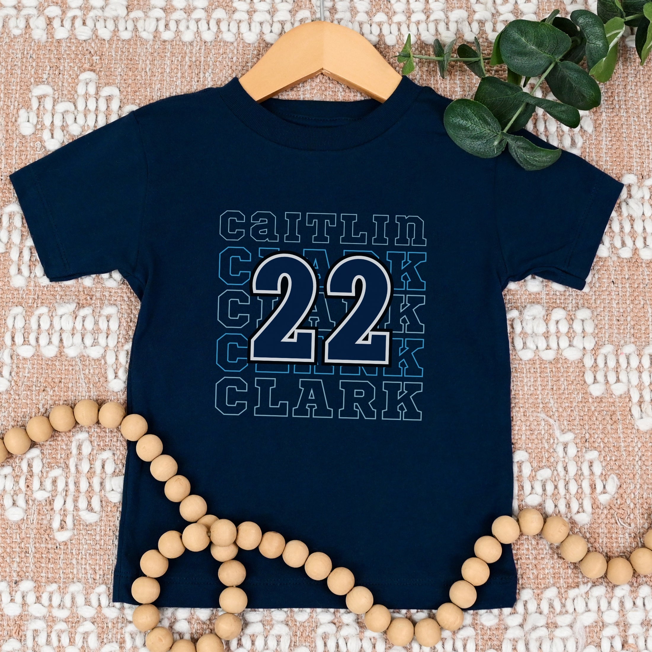 Navy Caitlin Clark 22 Toddler Shirt