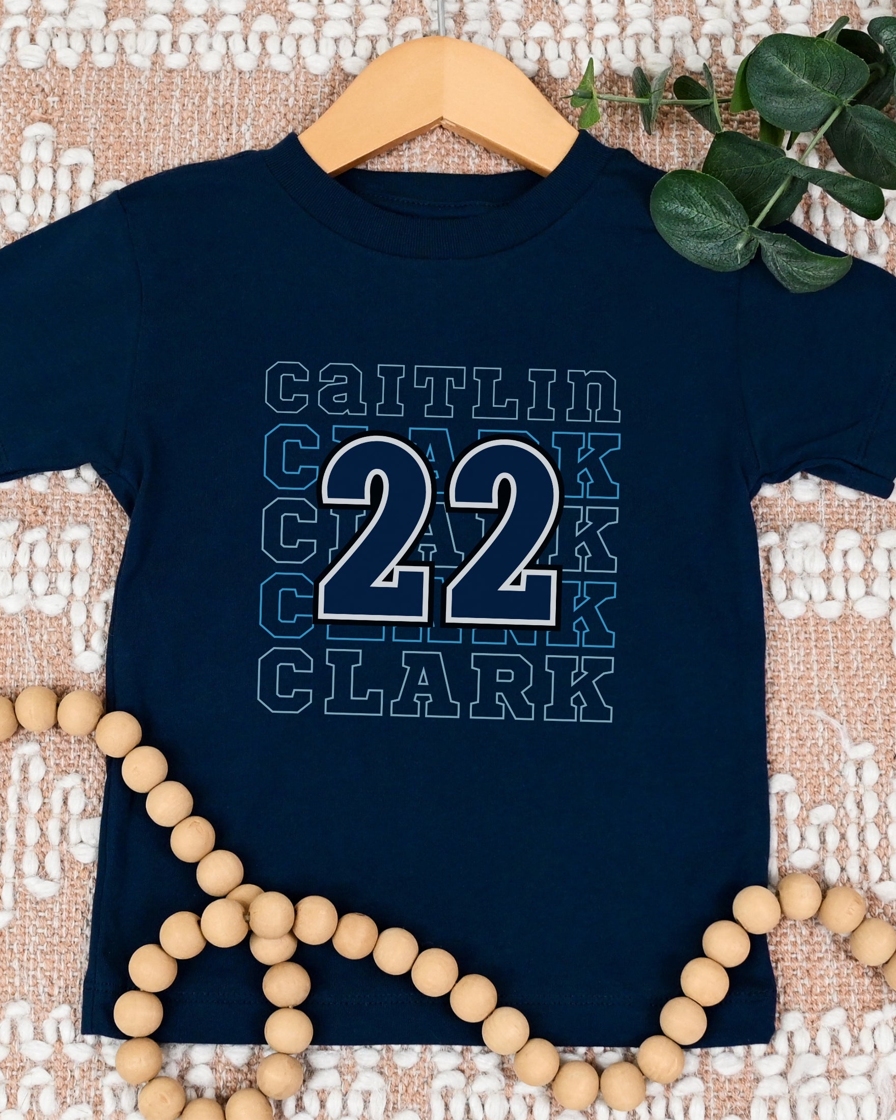 Navy Caitlin Clark 22 Toddler Shirt