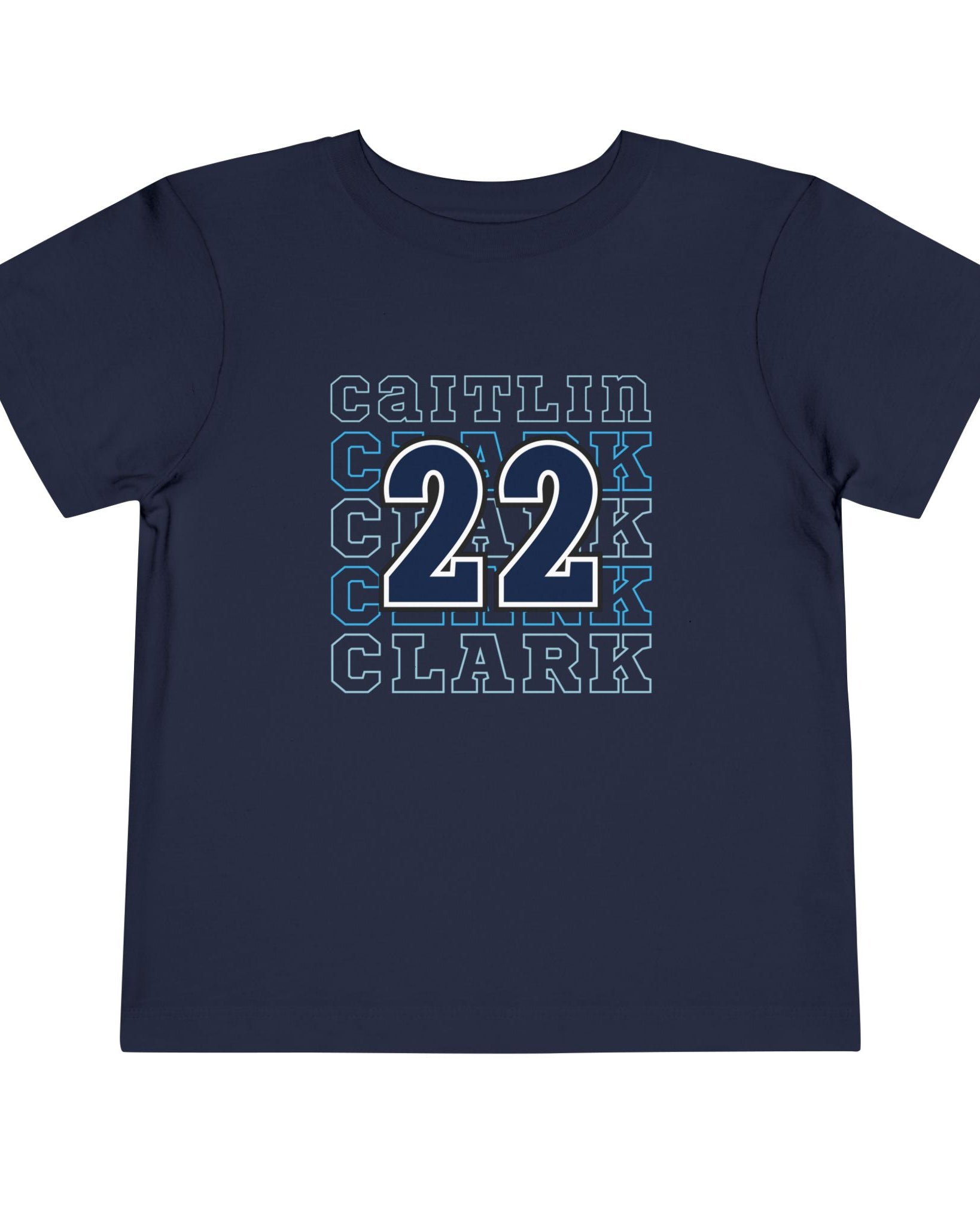 Navy Caitlin Clark 22 Toddler Shirt