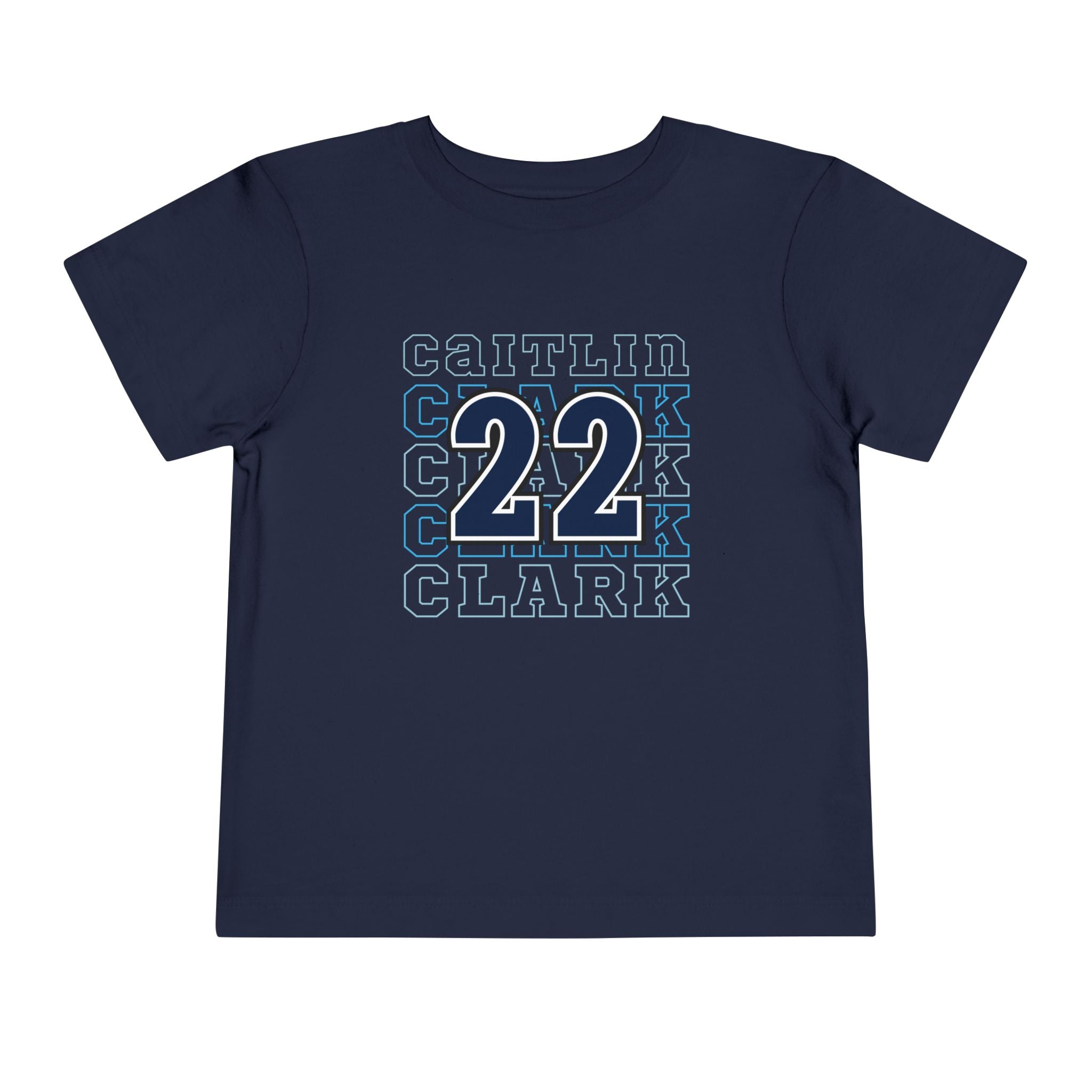Navy Caitlin Clark 22 Toddler Shirt