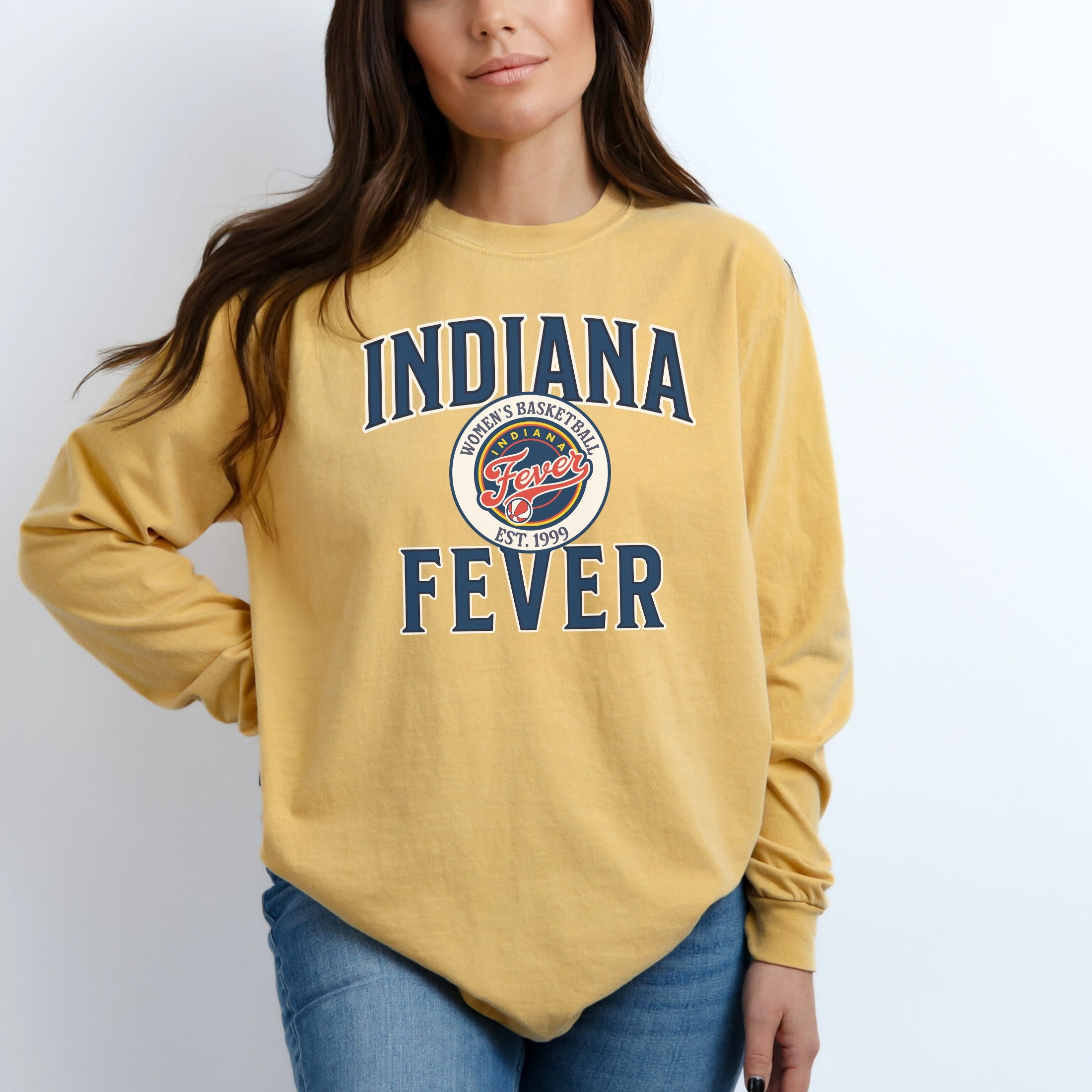 Indiana Fever Garment-dyed Long Sleeve T-Shirt