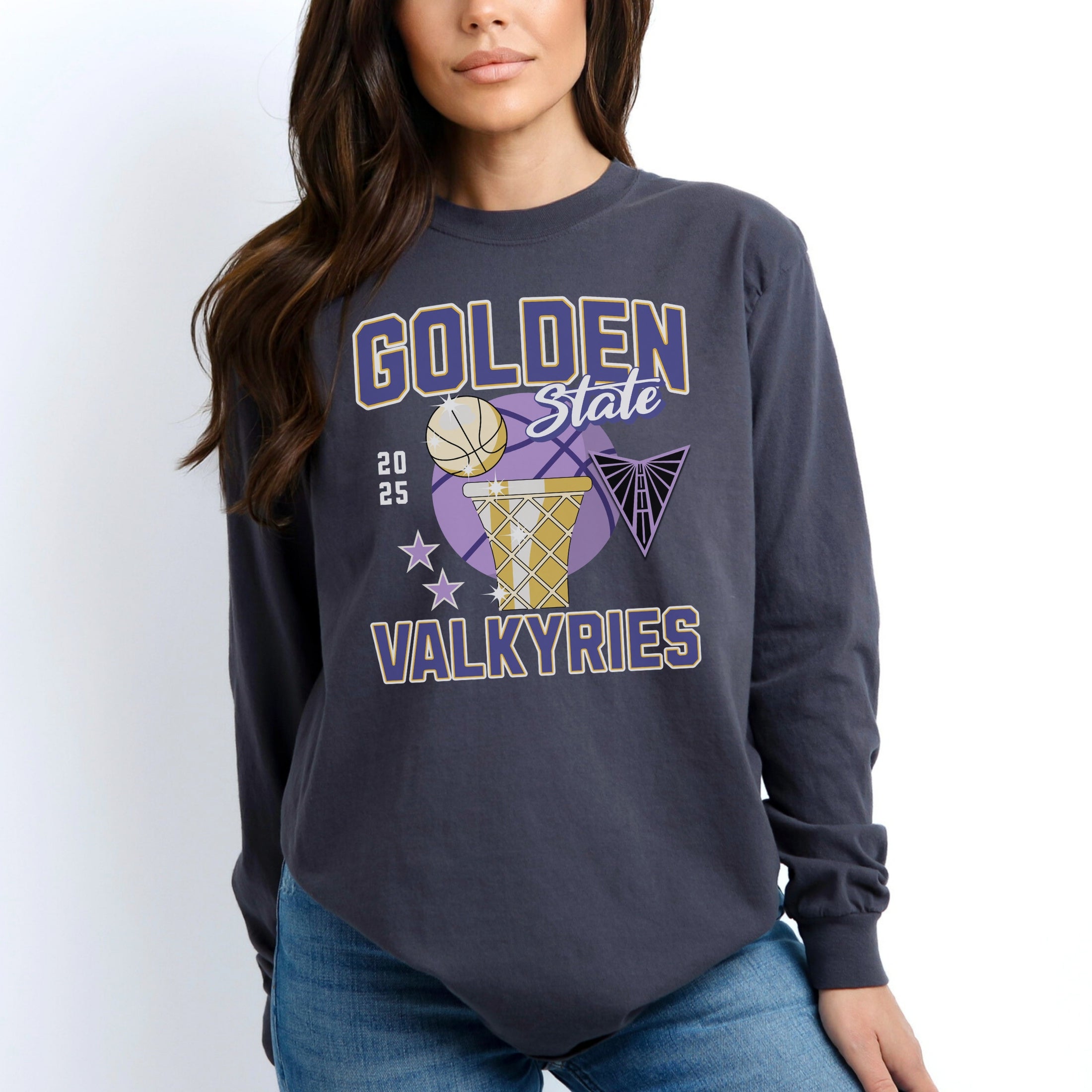 Golden State Valkyries Gold Edition Garment-dyed Long Sleeve T-Shirt