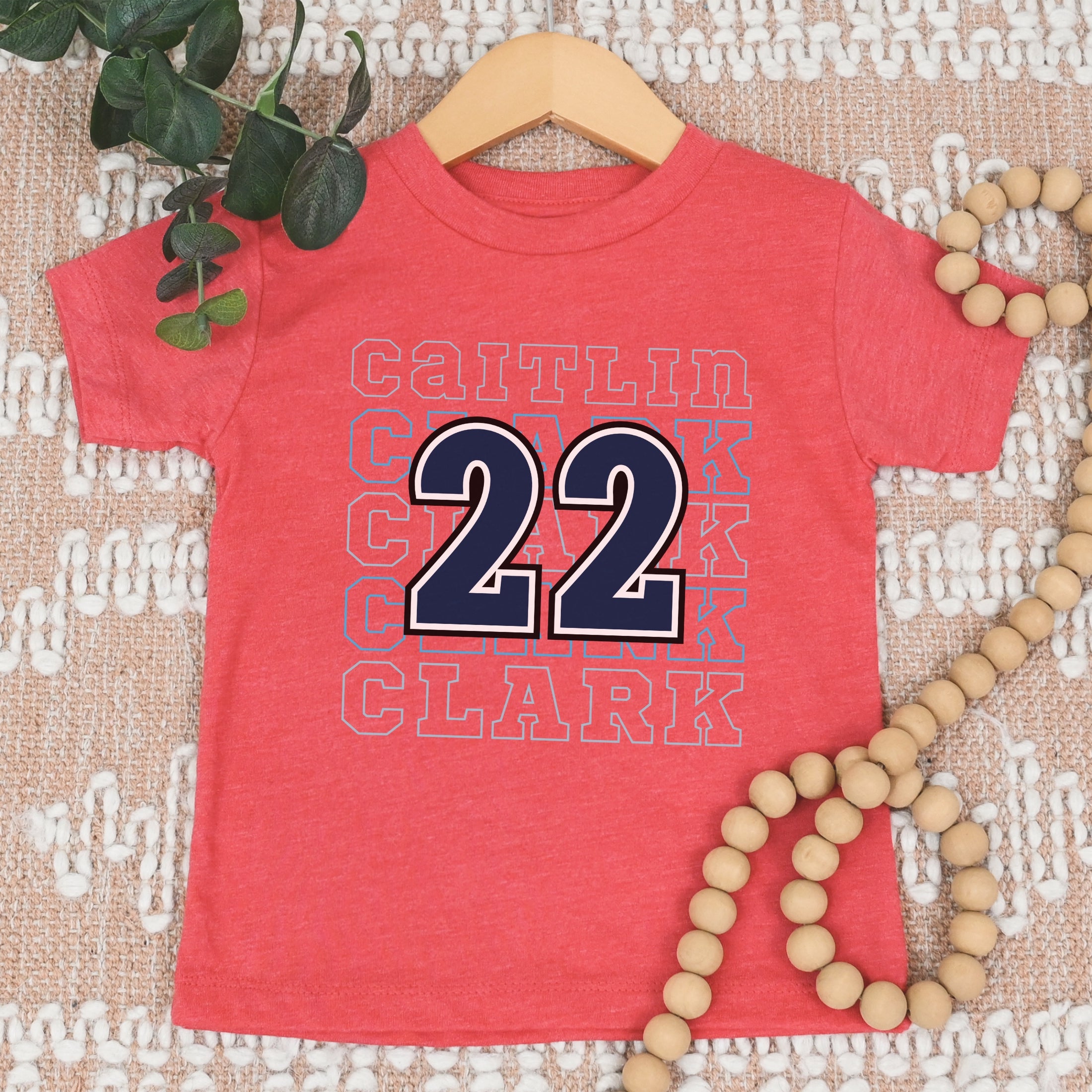 Heather red Caitlin Clark 22 Toddler Shirt