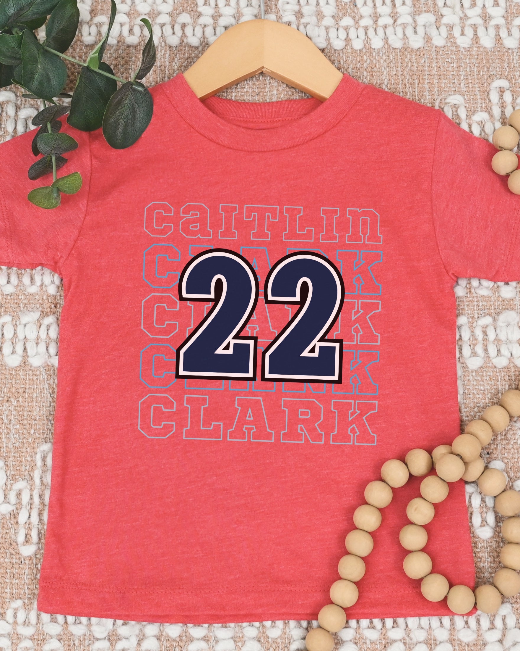 Heather red Caitlin Clark 22 Toddler Shirt