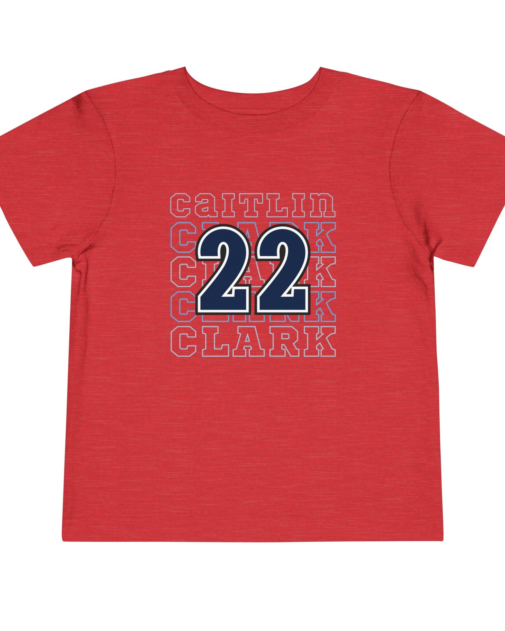 Heather red Caitlin Clark 22 Toddler Shirt