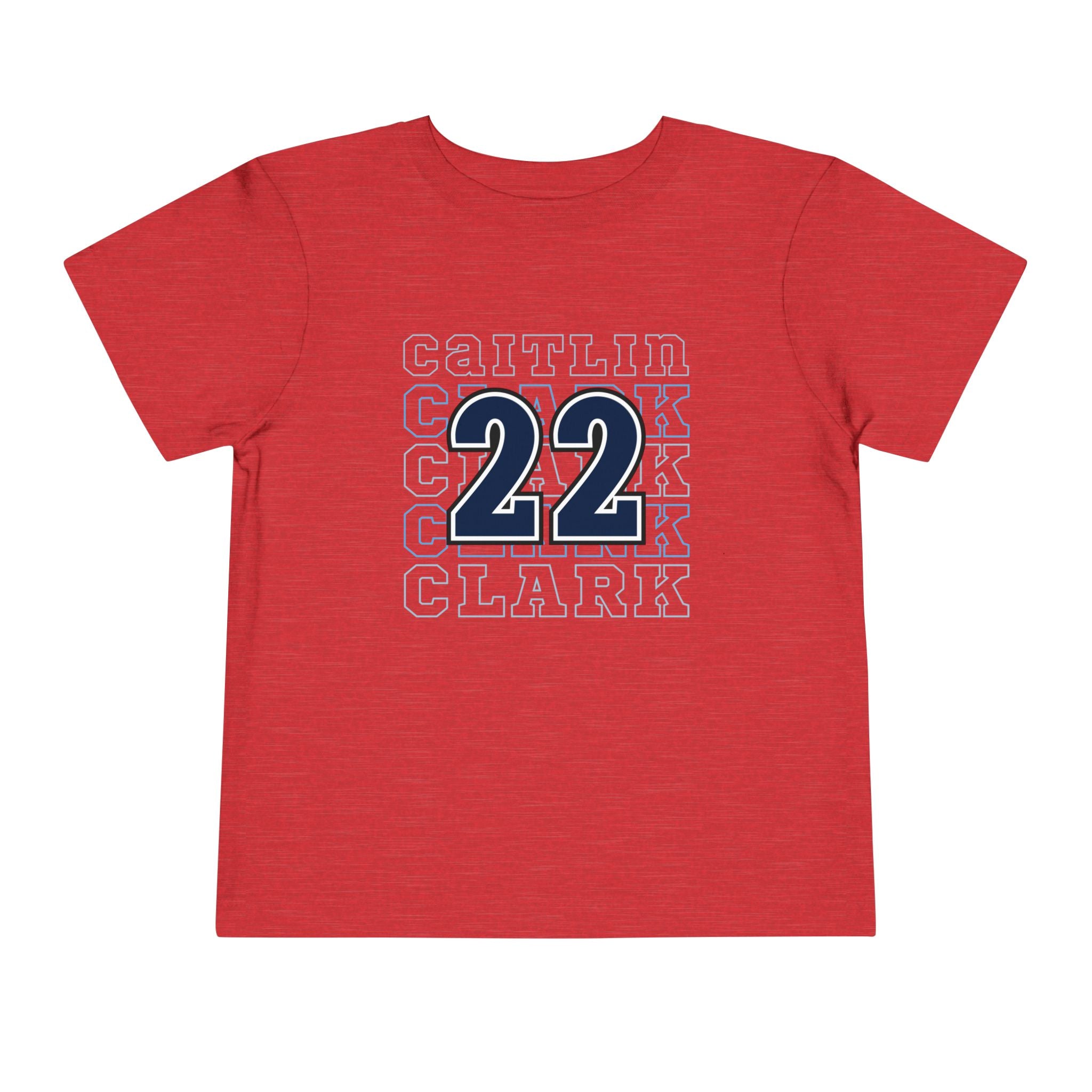 Heather red Caitlin Clark 22 Toddler Shirt
