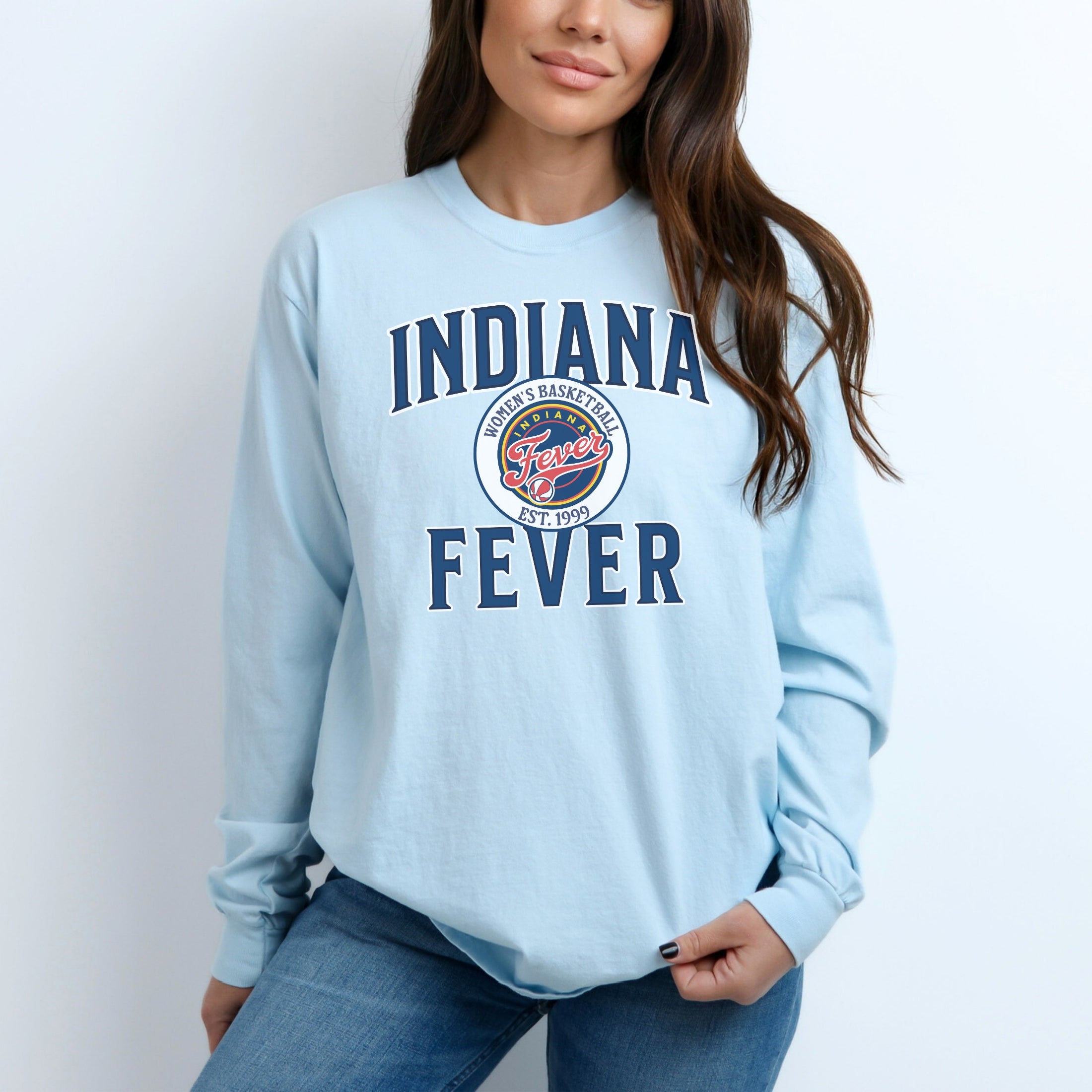 Indiana Fever Garment-dyed Long Sleeve T-Shirt