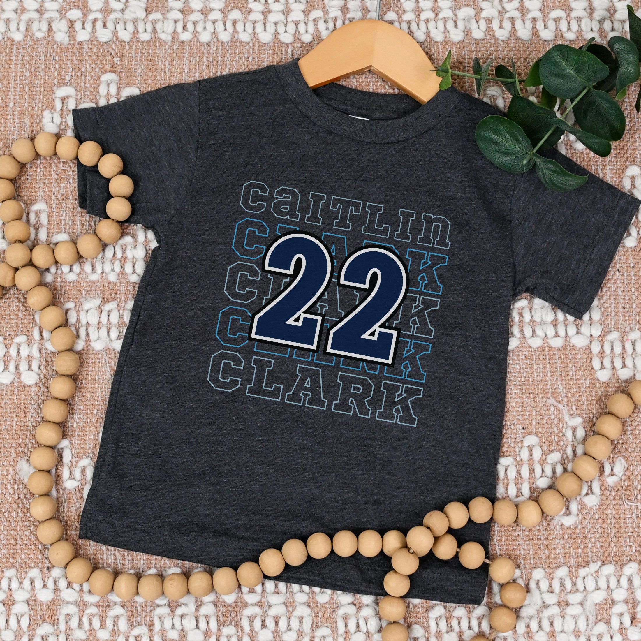 Dark heather grey Caitlin Clark 22 Toddler Shirt
