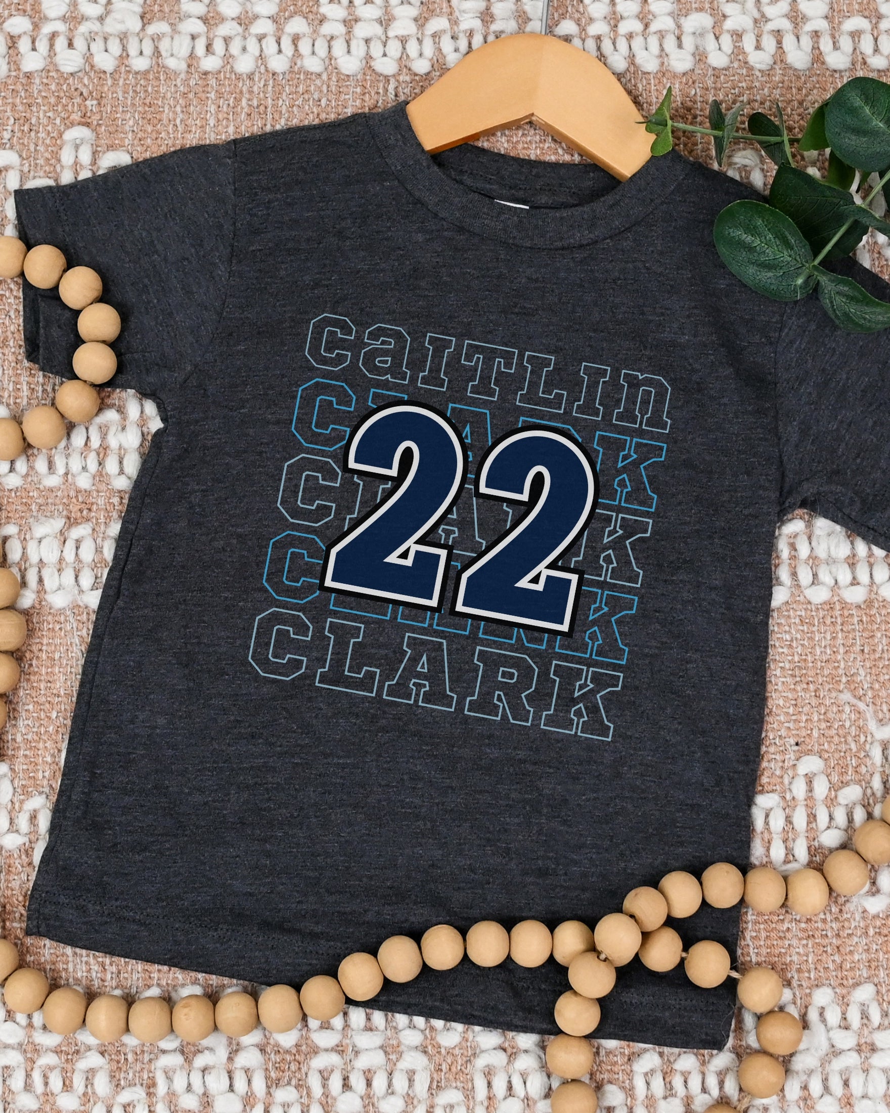 Dark heather grey Caitlin Clark 22 Toddler Shirt