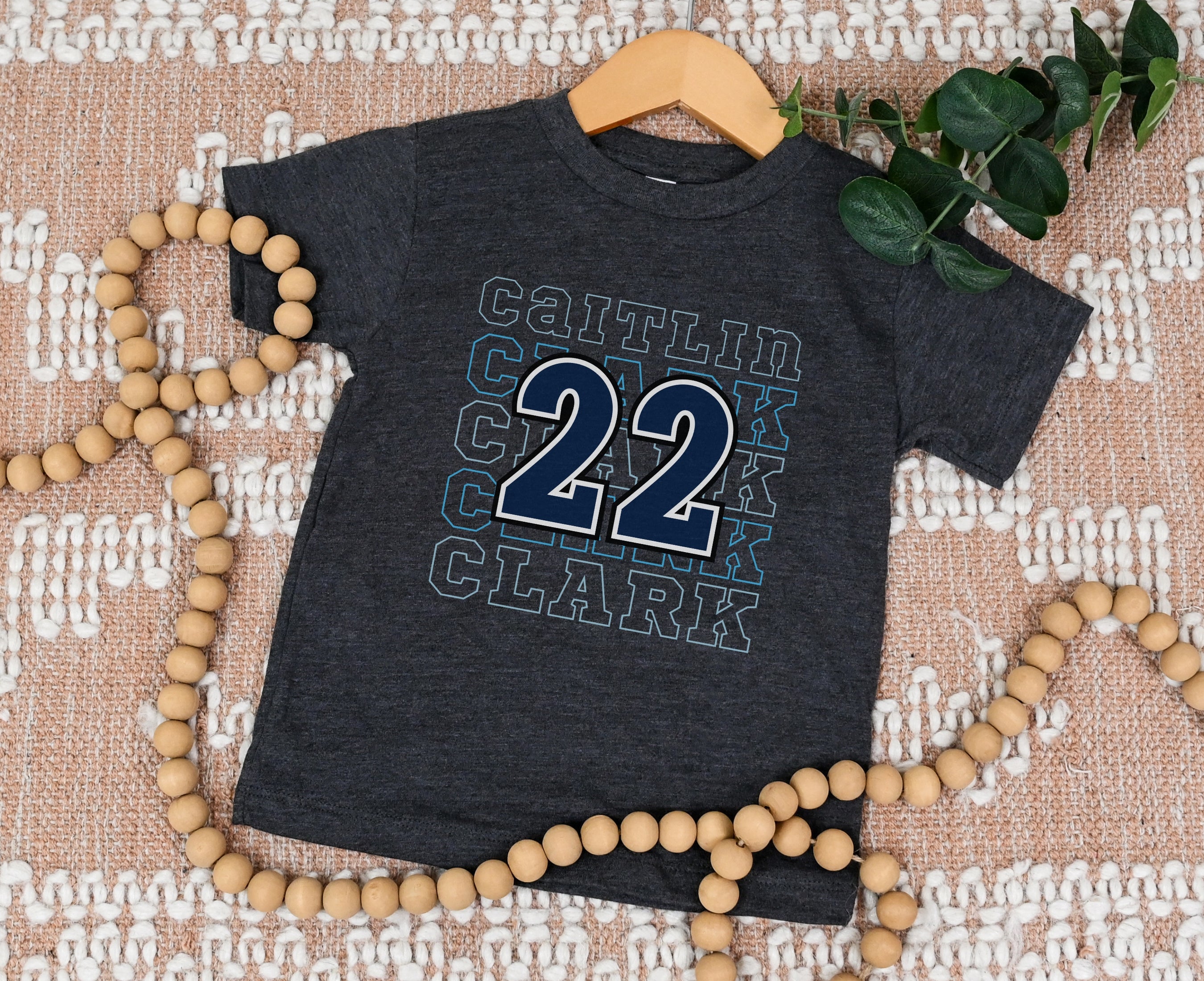 Dark heather grey Caitlin Clark 22 Toddler Shirt