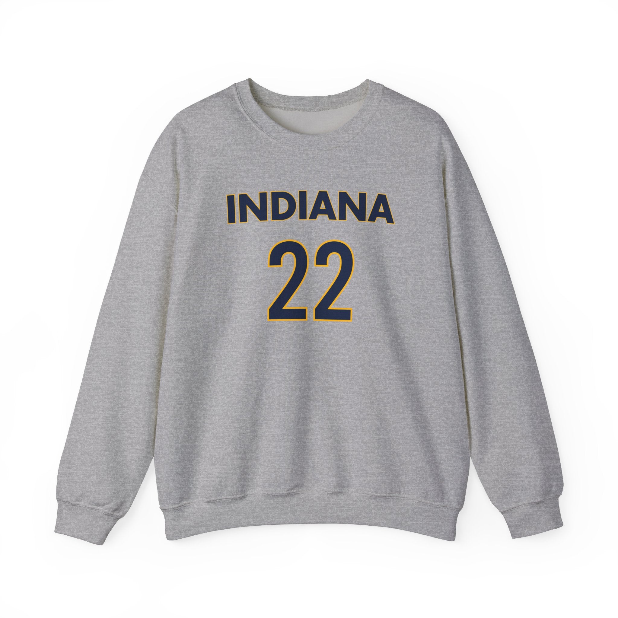 Front of Caitlin Clark Kate Martin sweatshirt in sport grey