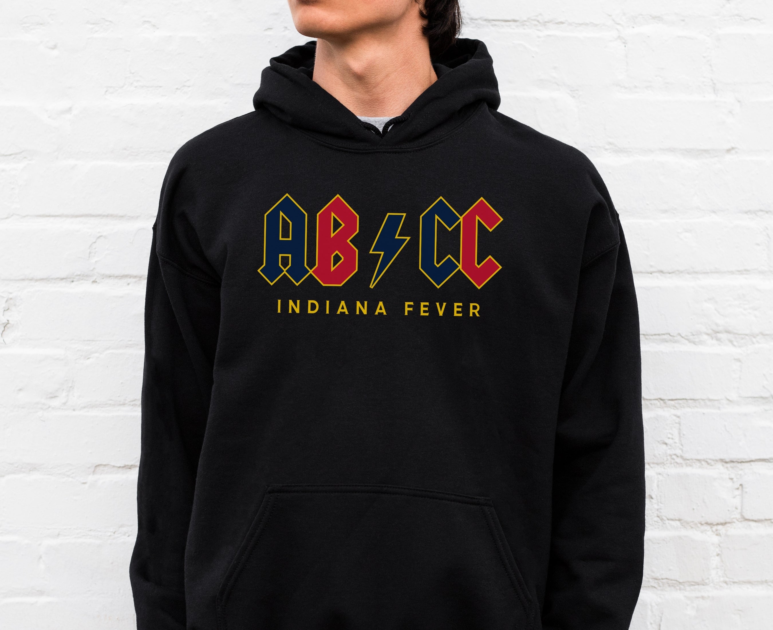 Man wearing black Aliyah Boston Caitlin Clark hoodie