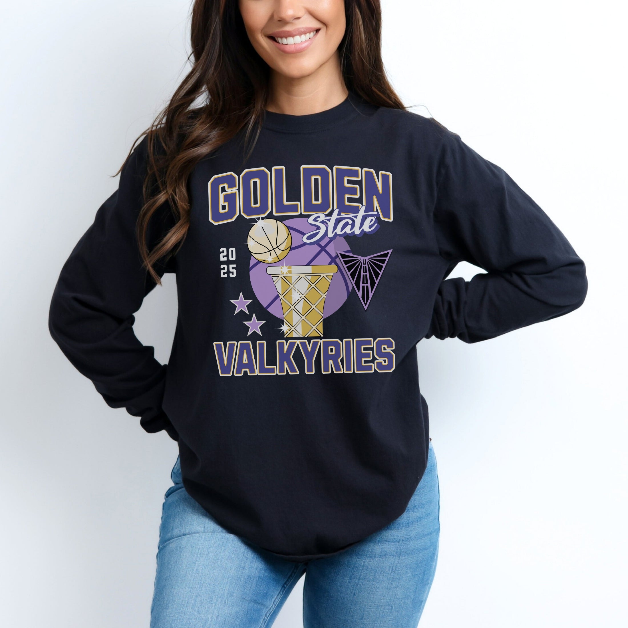 Golden State Valkyries Gold Edition Garment-dyed Long Sleeve T-Shirt