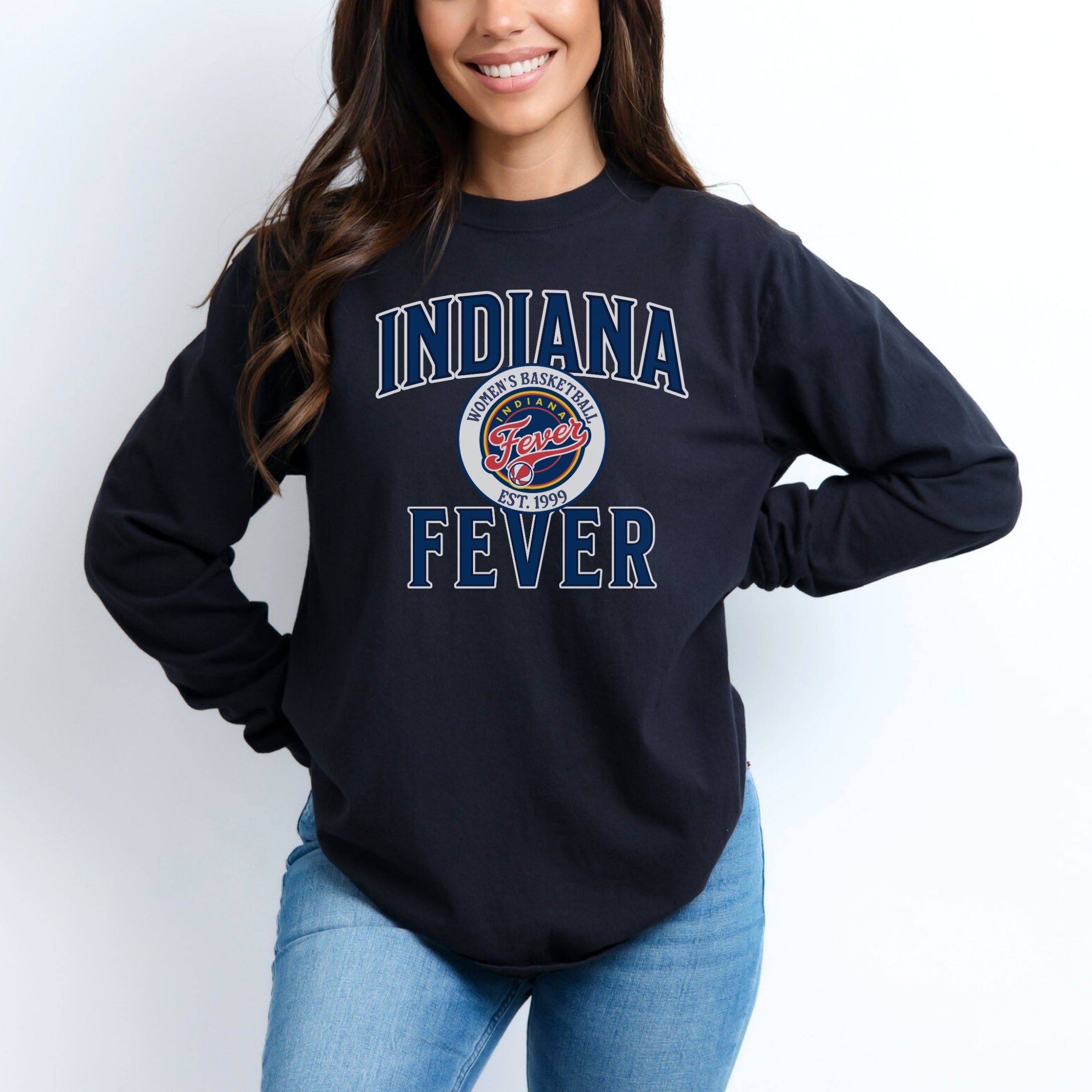 Indiana Fever Garment-dyed Long Sleeve T-Shirt