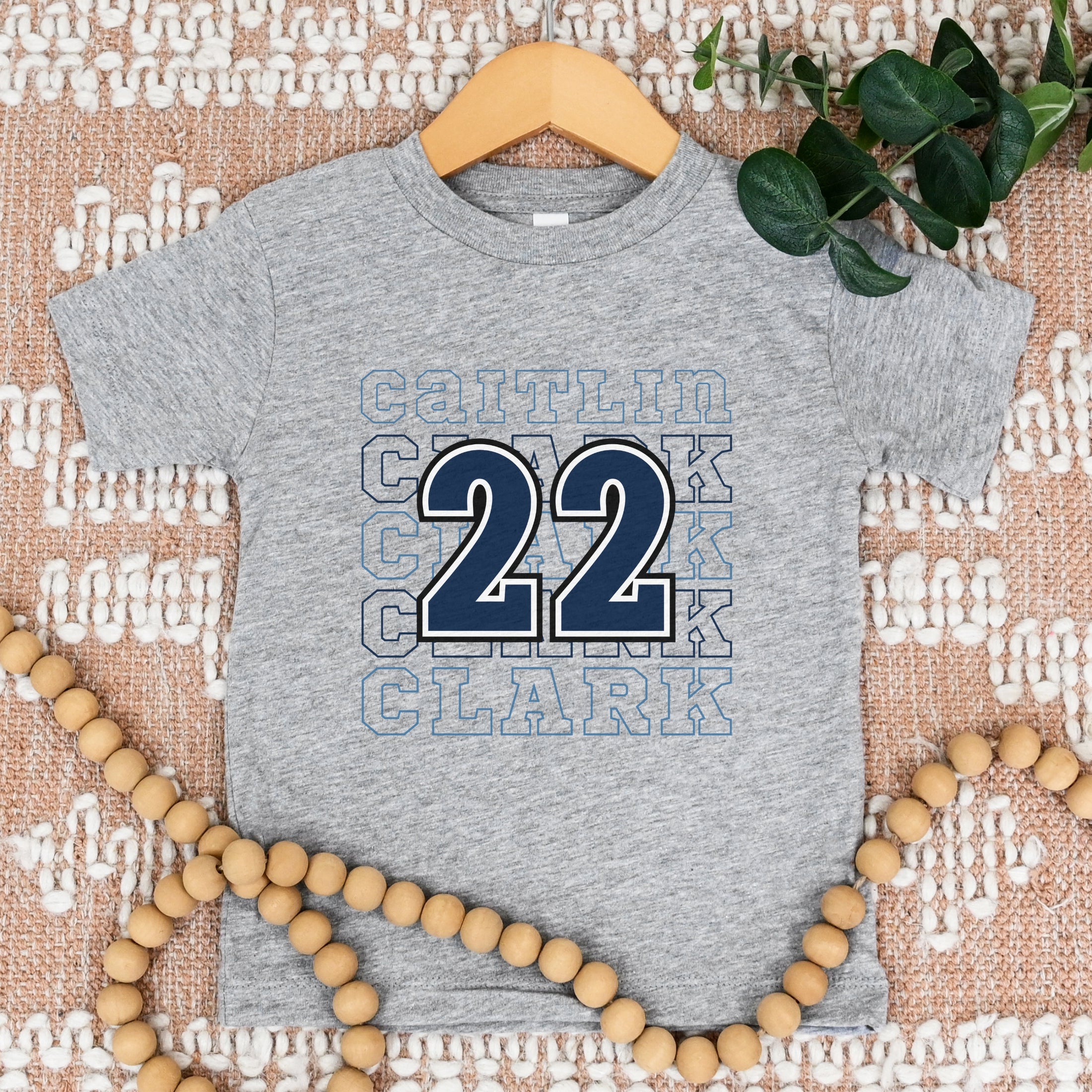 Athletic Heather Caitlin Clark 22 Toddler Shirt