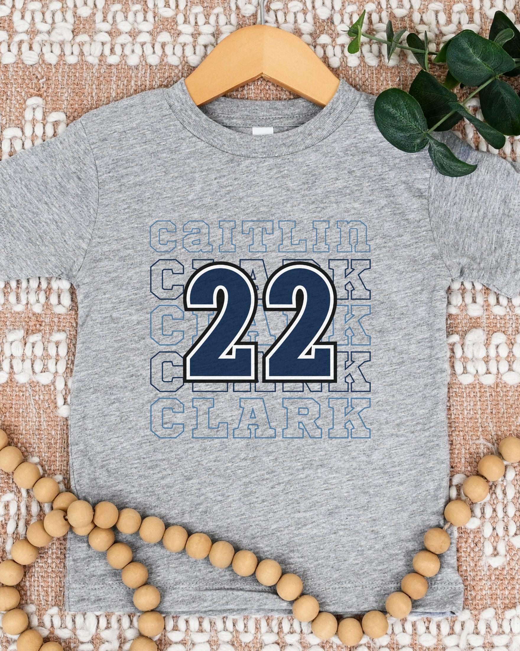 Athletic Heather Caitlin Clark 22 Toddler Shirt