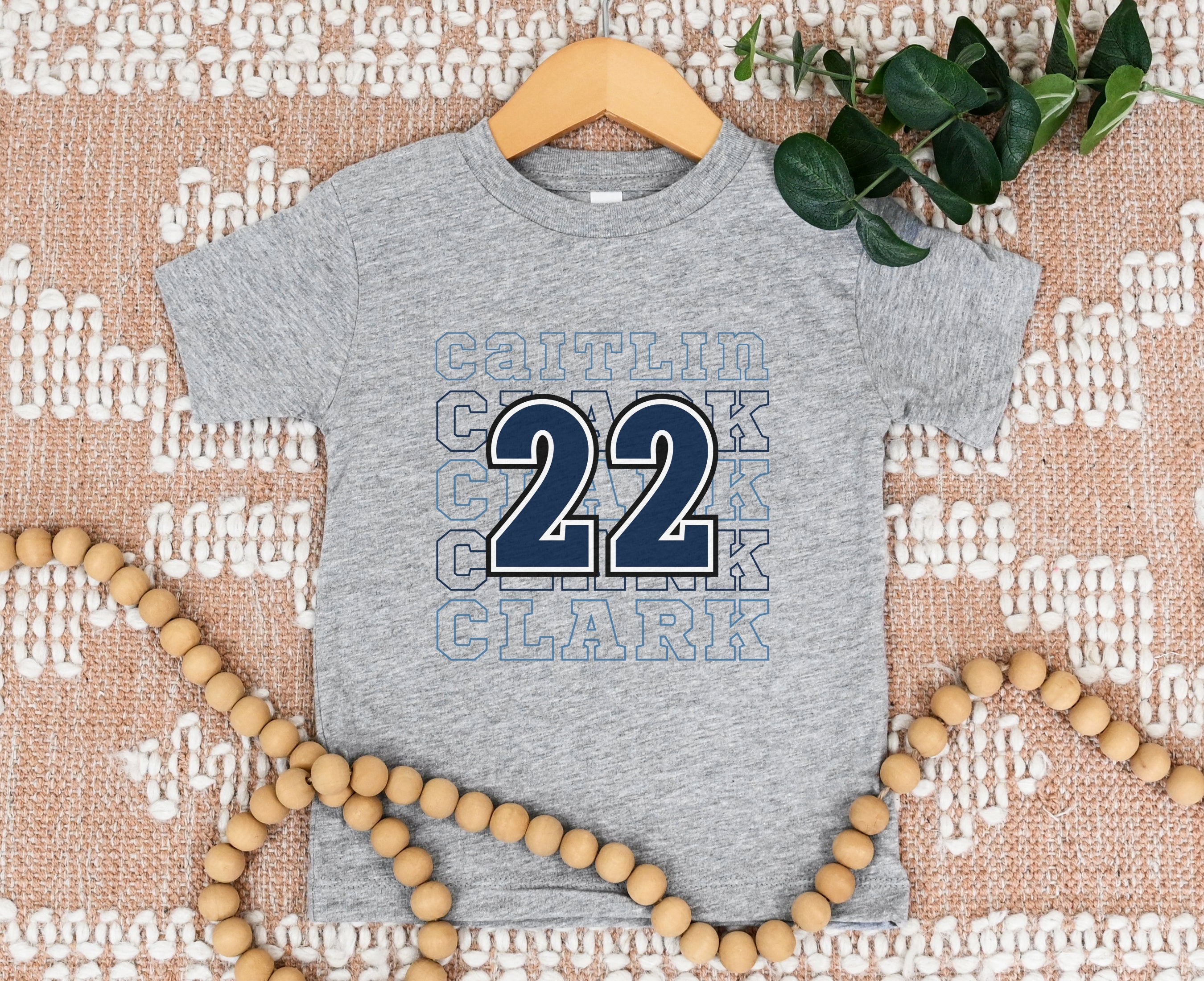Athletic Heather Caitlin Clark 22 Toddler Shirt
