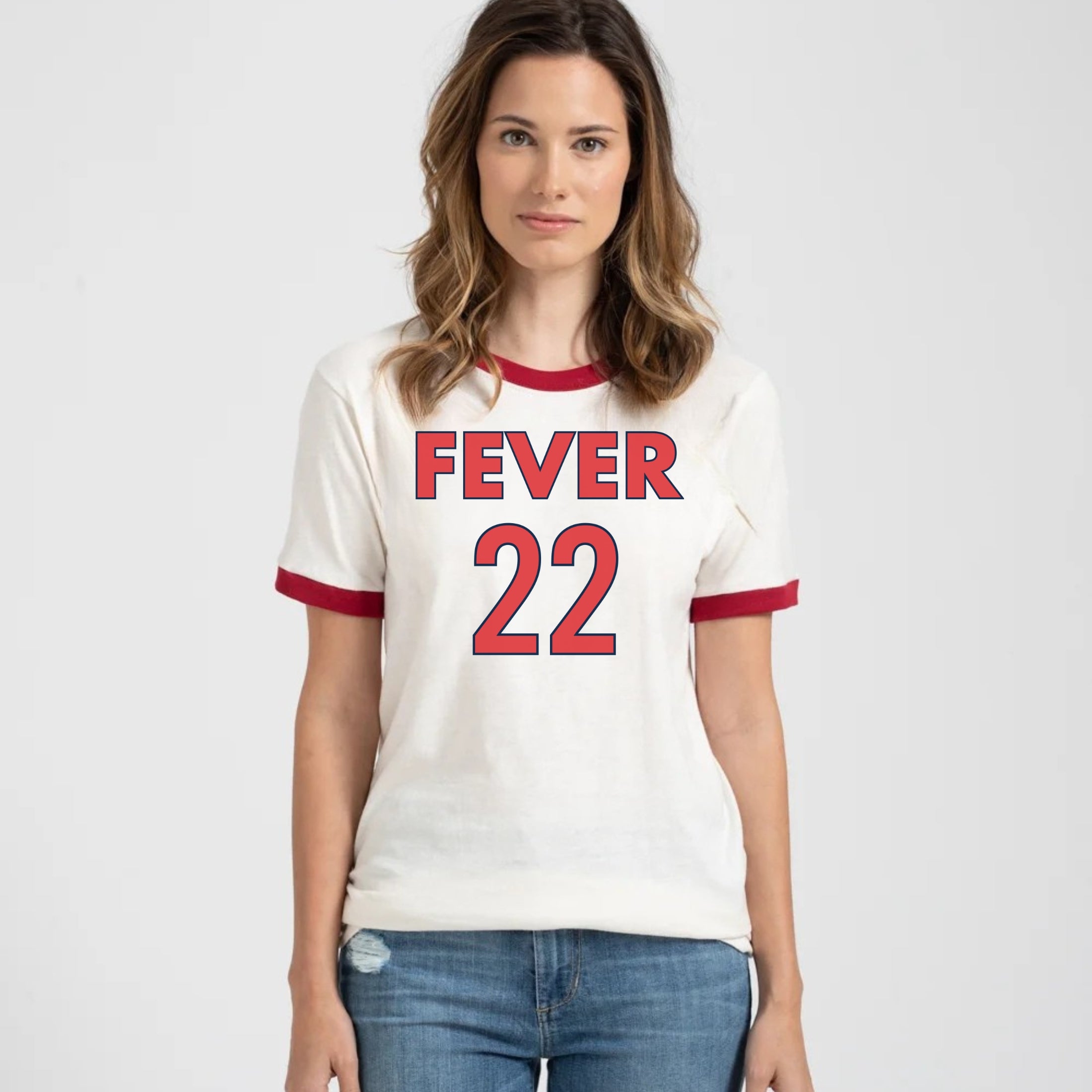 Caitlin Clark Classic Fever 22 Vintage Ringer Tee