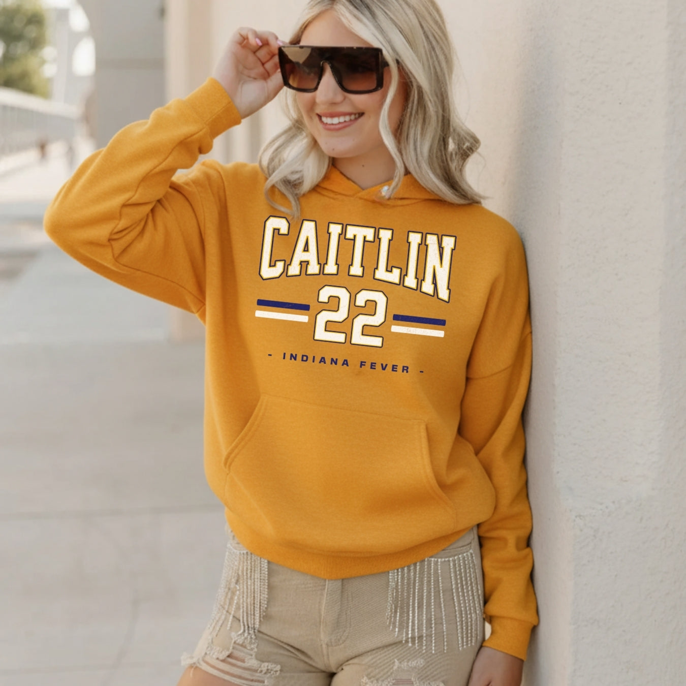 Caitlin Clark 22 Fever Drop Back Fleece Hoodie