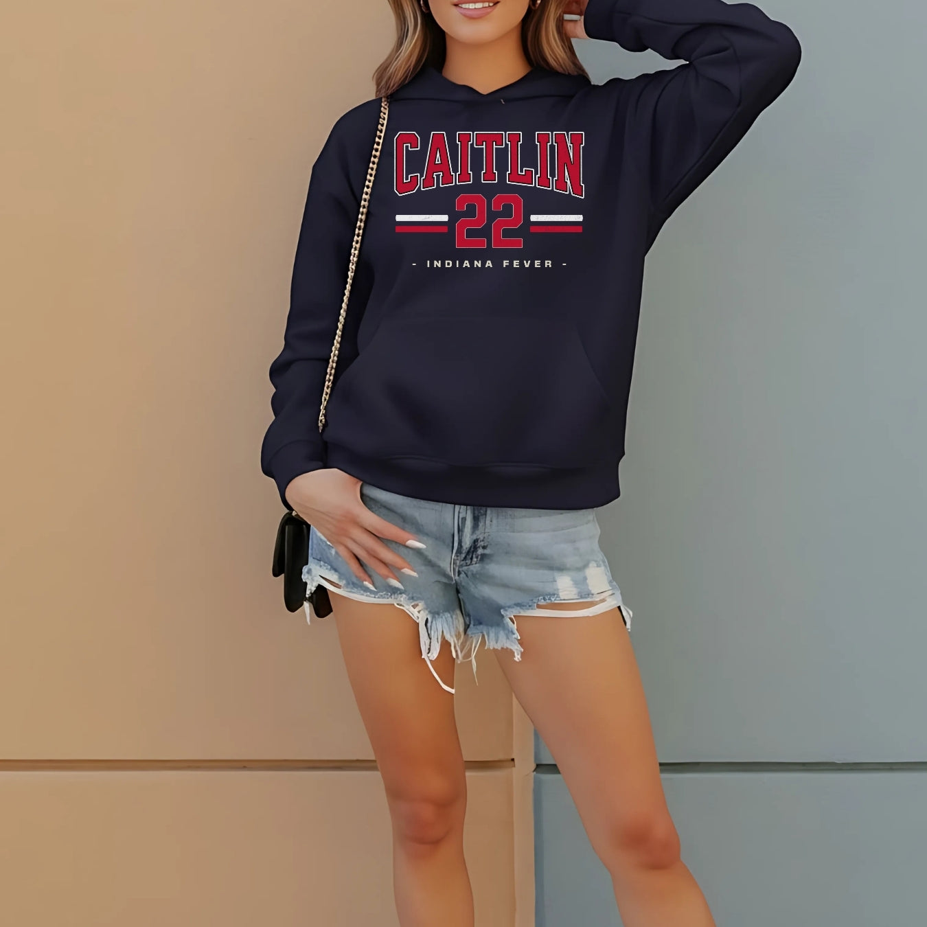 Caitlin Clark 22 Fever Drop Back Fleece Hoodie