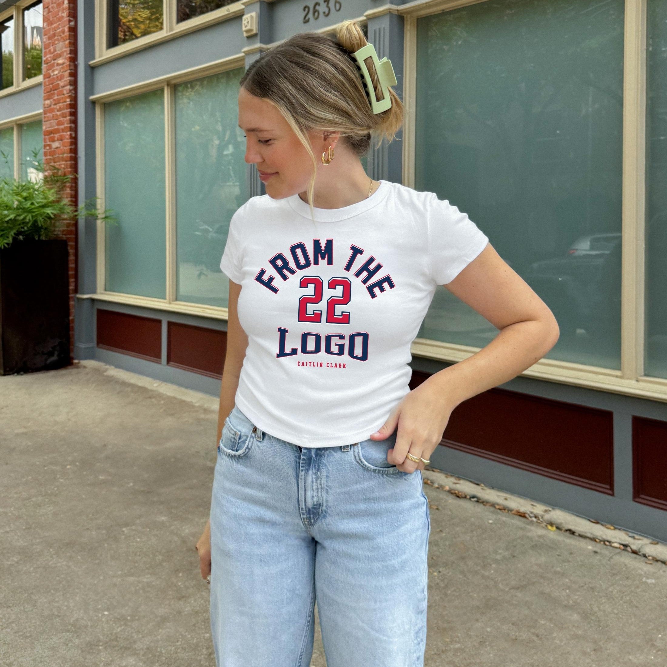 Caitlin Clark From the Logo Women's Baby Tee