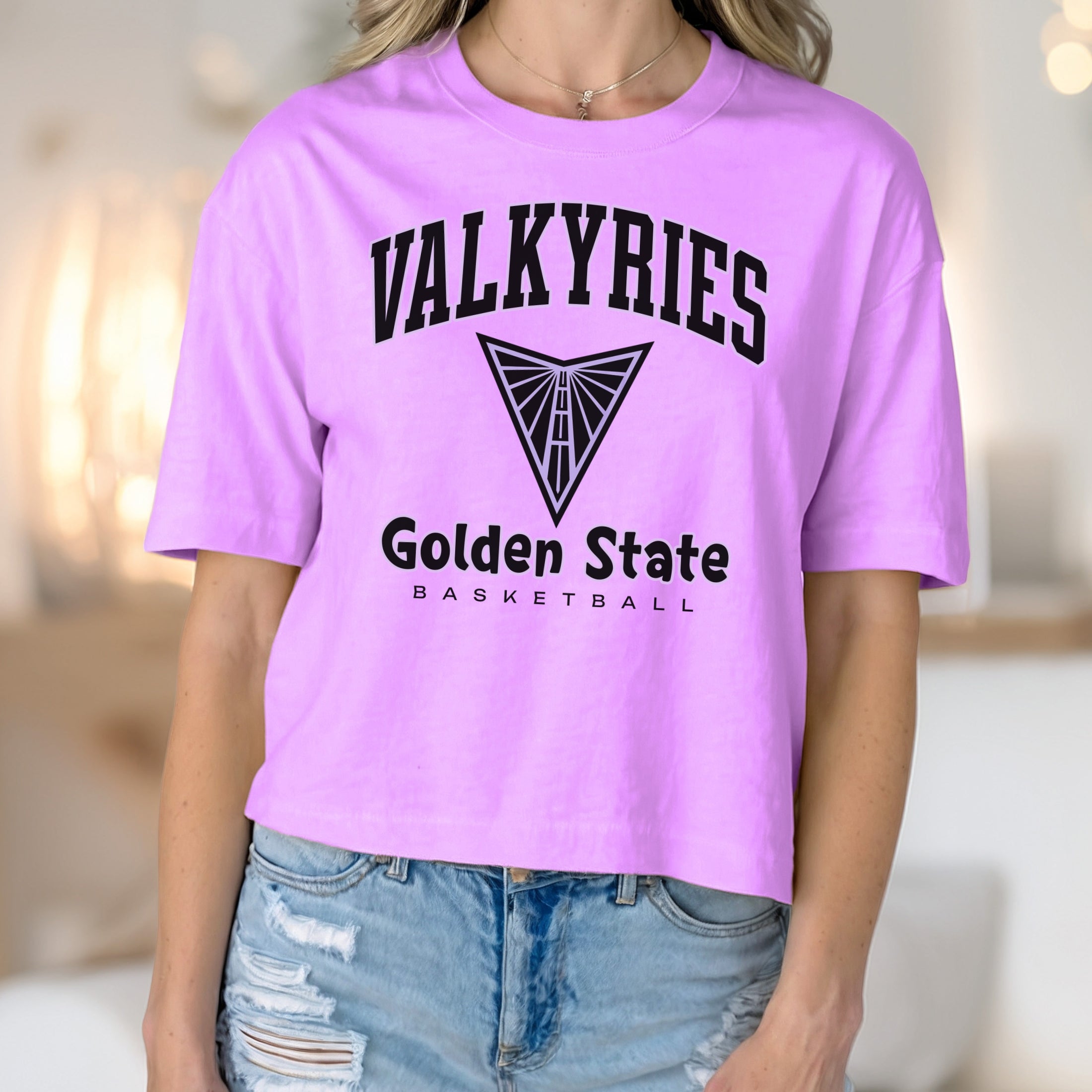 Golden State Valkyries Fierce Energy Women's Cropped Boxy Tee