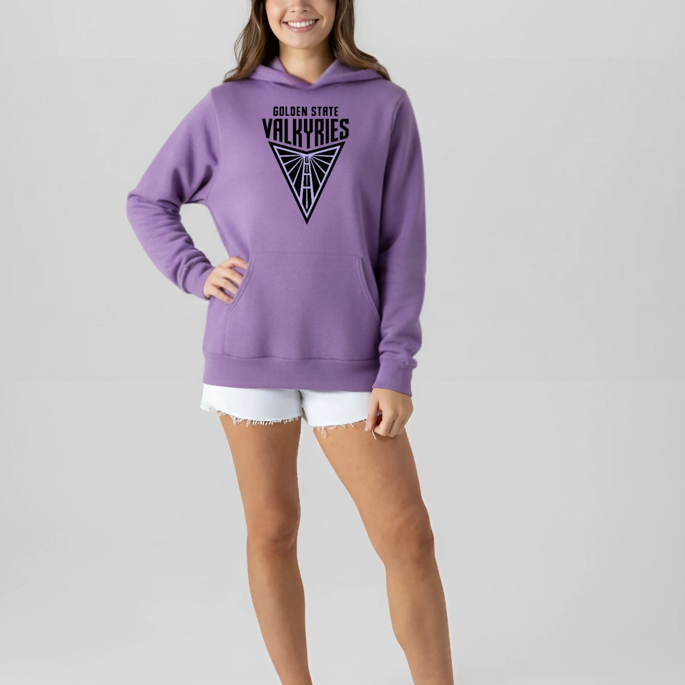 Golden State Valkyries Logo Triple Threat Fleece Hoodie